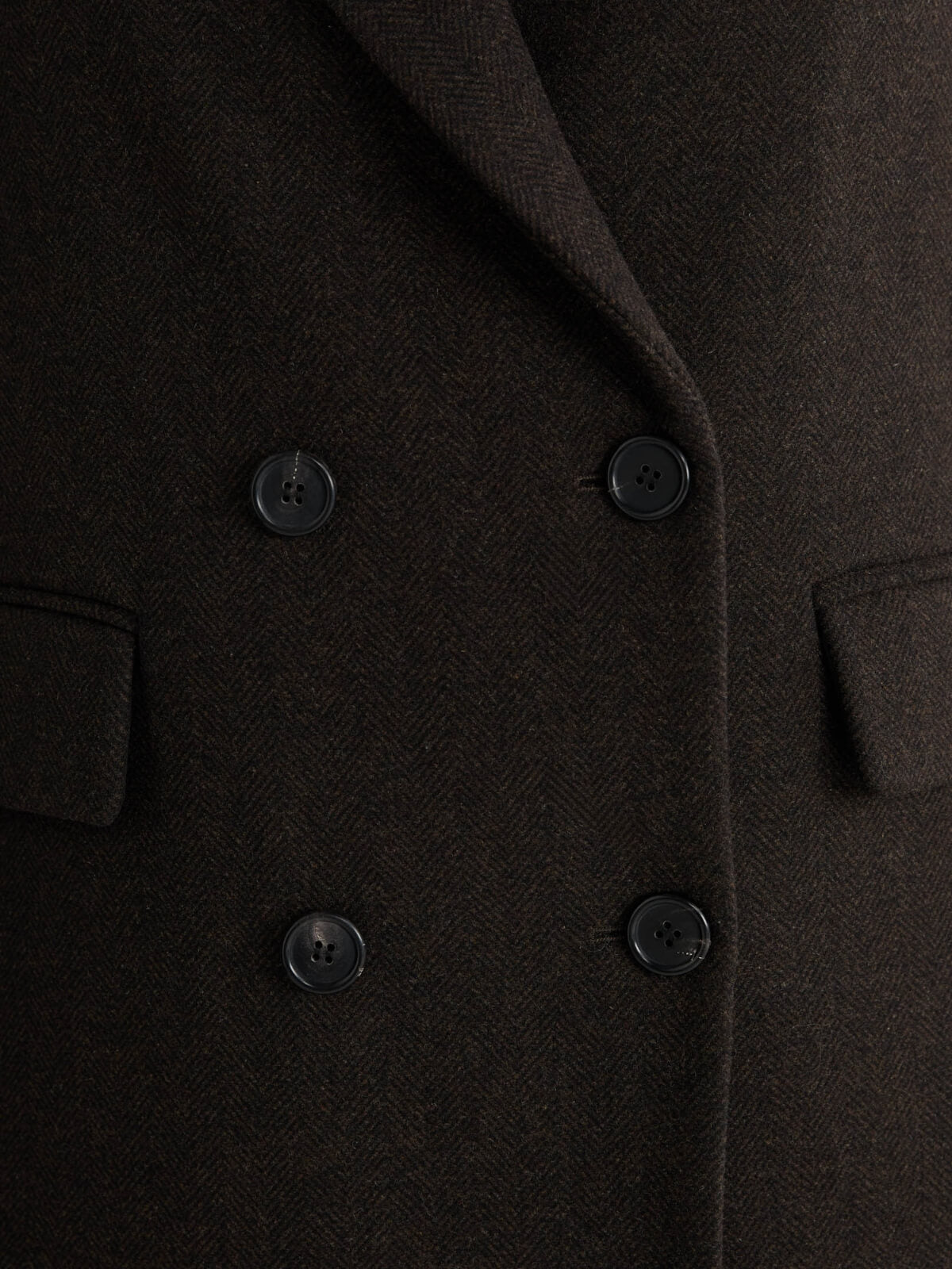 The Josephine Coat - Chocolate Herringbone