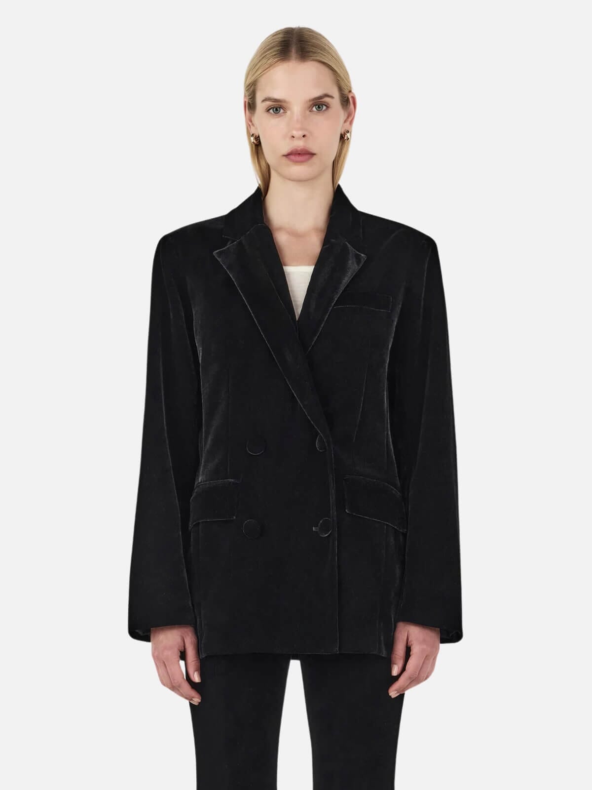 Alistair Velvet Blazer - Black Coats & Jackets Hansen and Gretel 