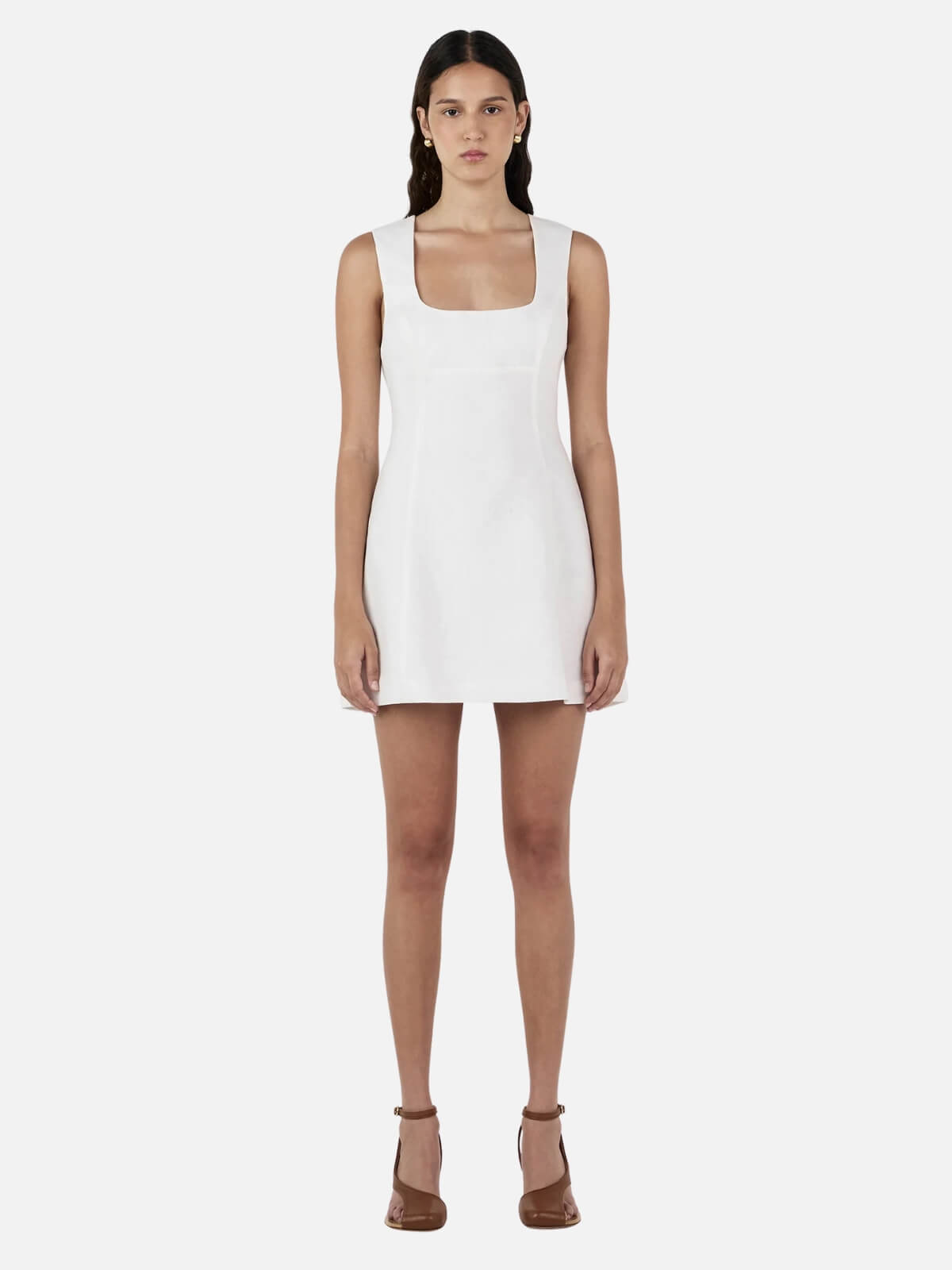 Bonython Linen Mini Dress - Ivory