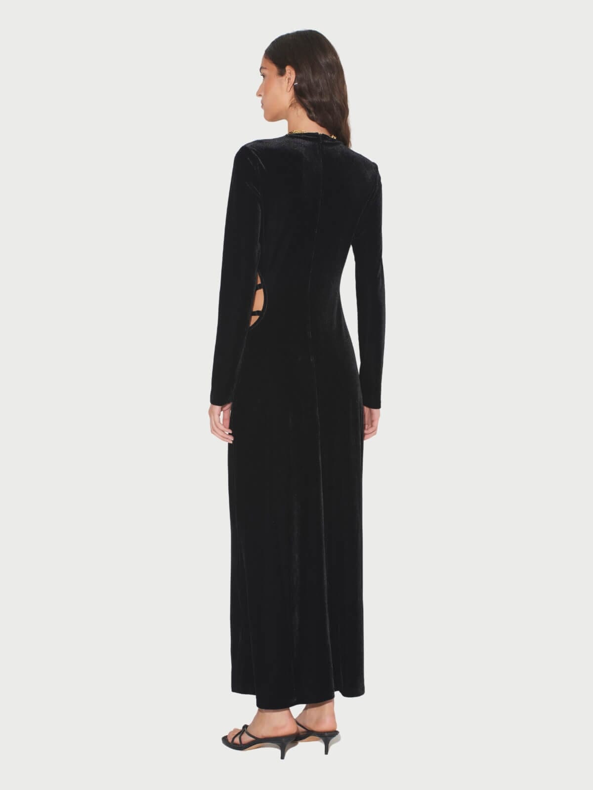 Hansen & Gretel | Cortina Velvet Maxi Dress - Black | Perlu