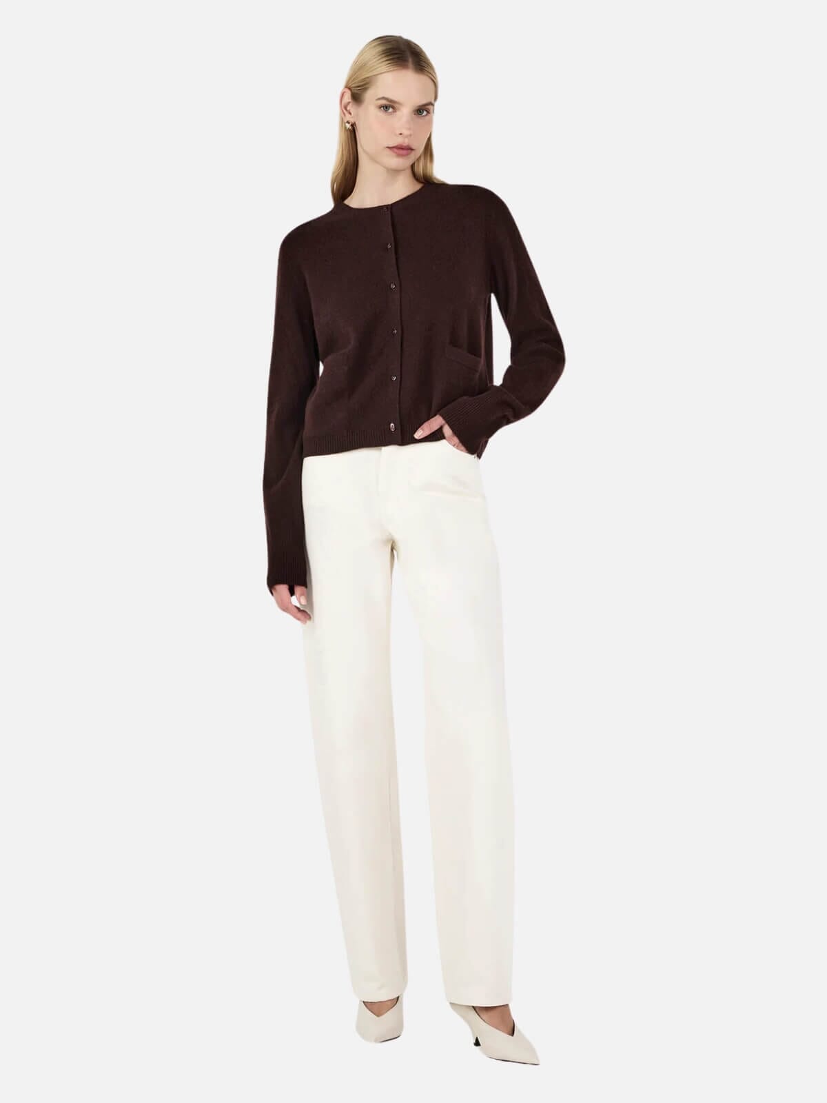 Dolly Cashmere Cardigan - Cognac Jumpers & Knitwear Hansen and Gretel 