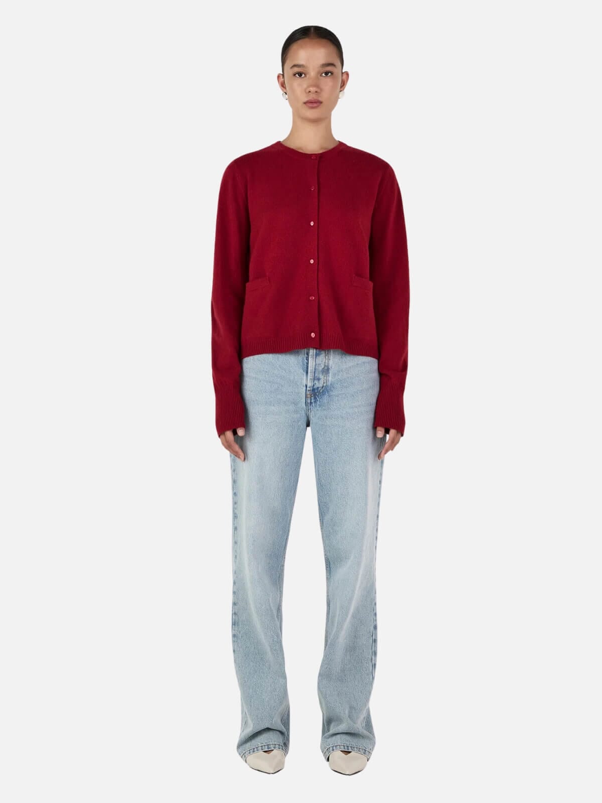 Dolly Cashmere Cardigan - Red Dahlia Jumpers & Knitwear Hansen and Gretel 