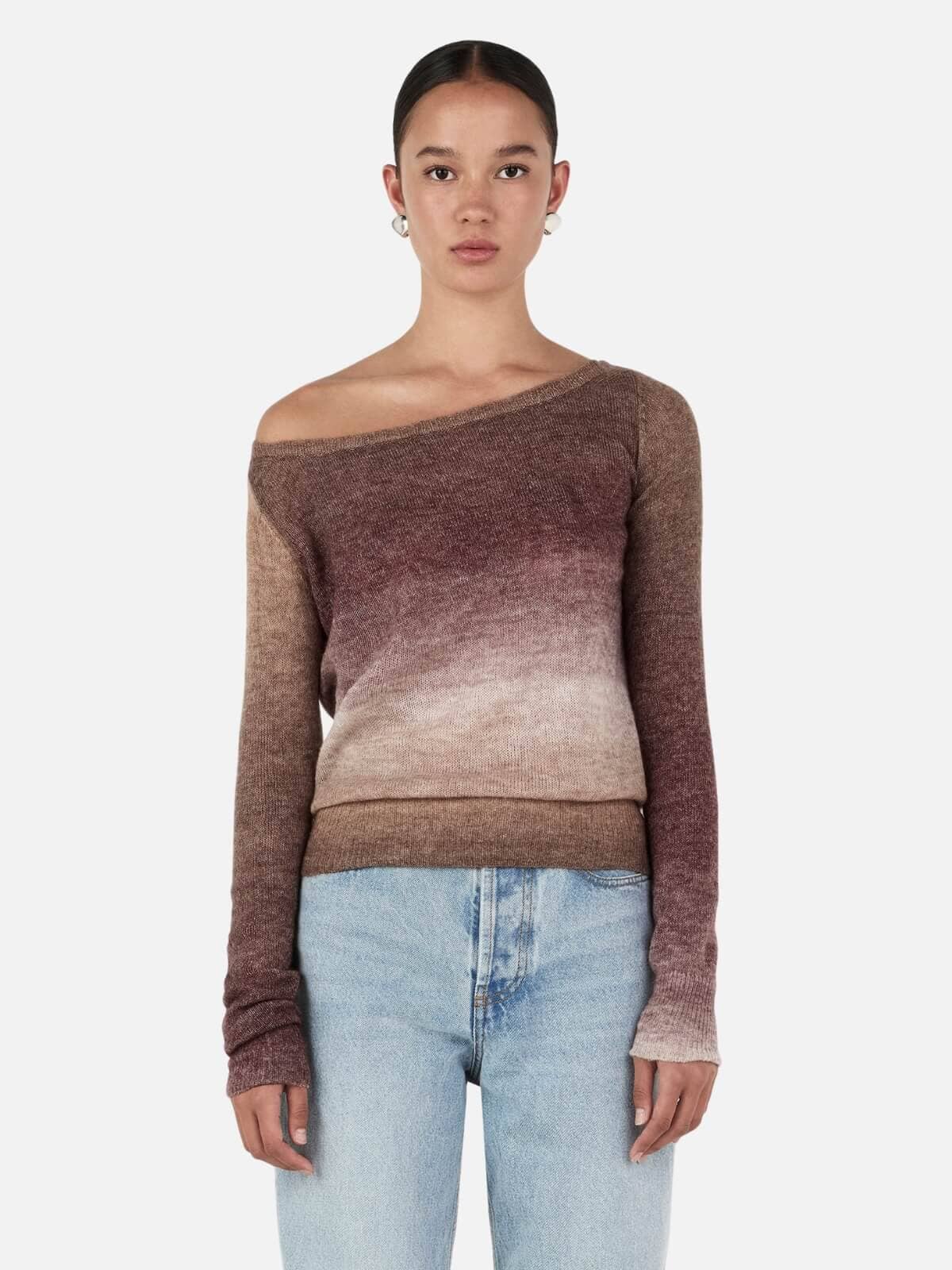 Emmy Knit Top - Mocha Marle Jumpers & Knitwear Hansen and Gretel 