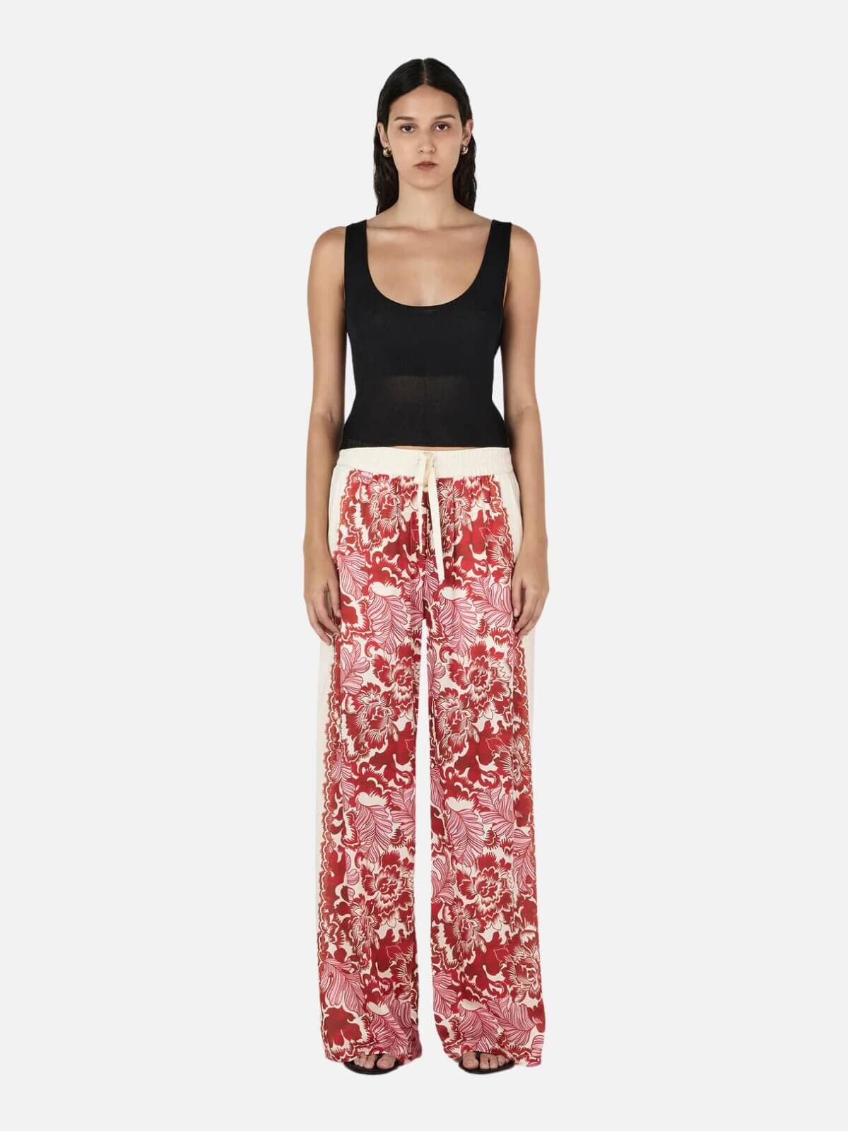 Hansen & Gretel | Empress Relaxed pant - Scarlet Garden | Perlu