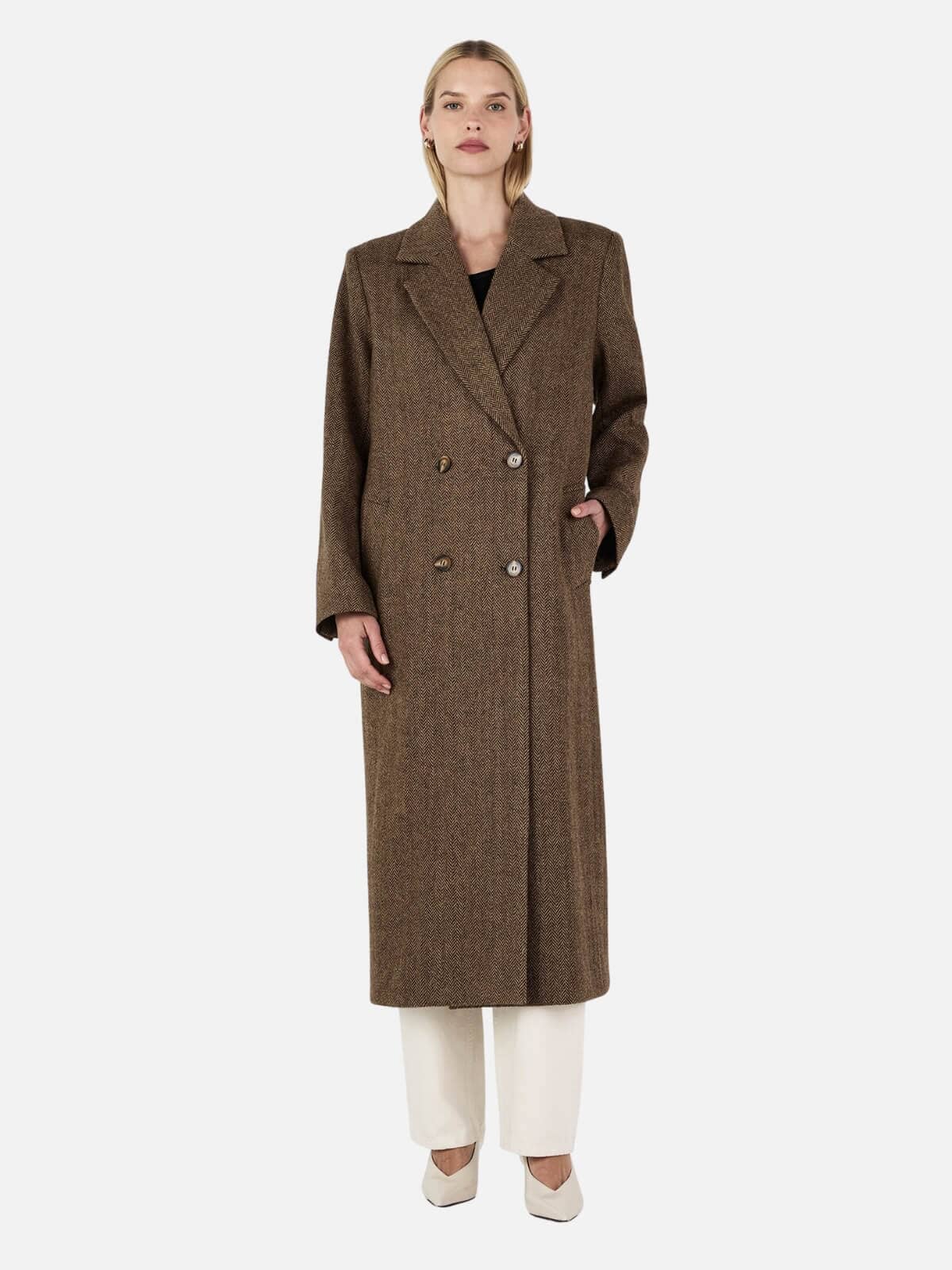 Frederik Tailored Coat - Brown Coats & Jackets Hansen and Gretel 