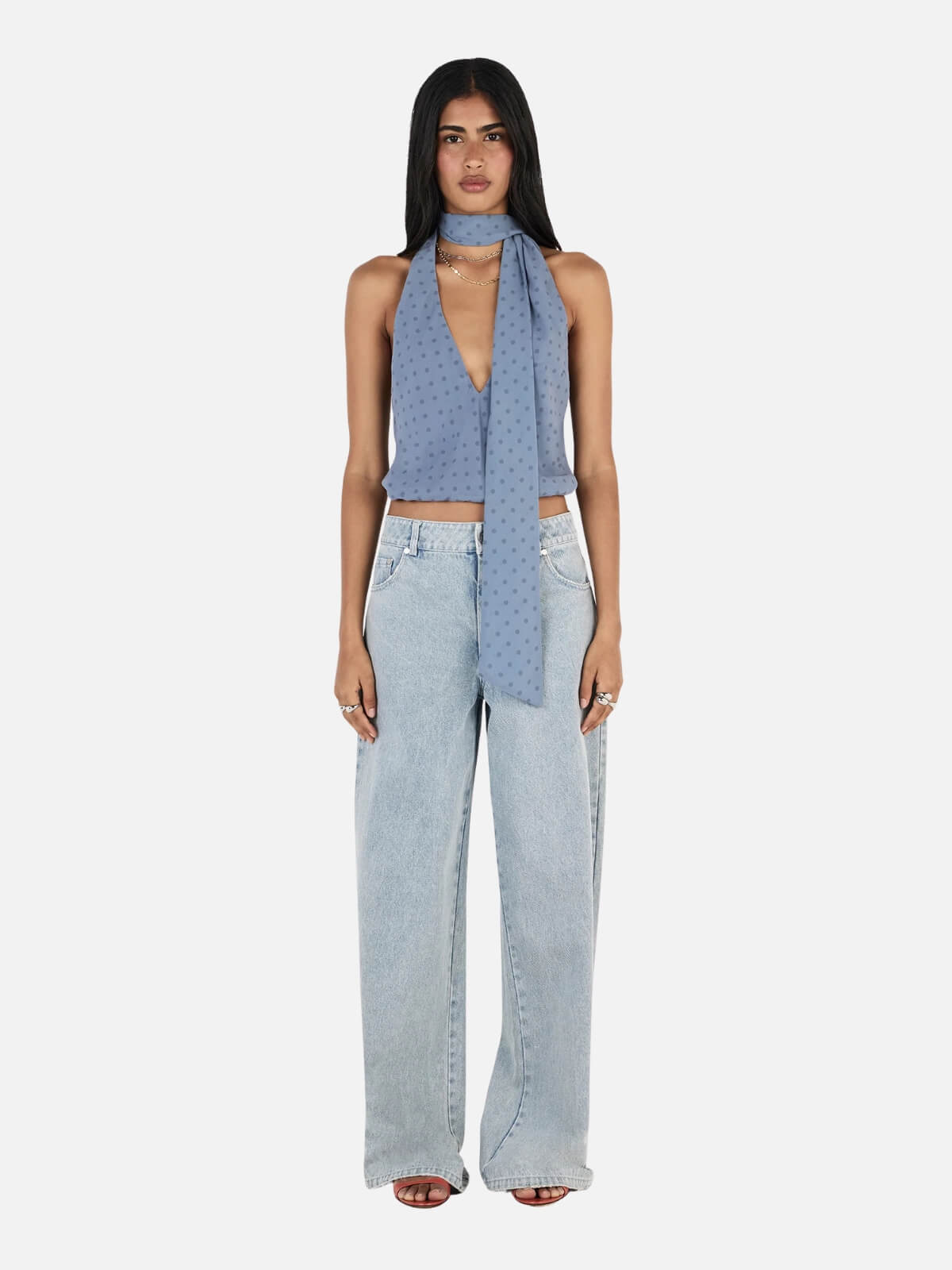 Harper Halter Top - Steel Spot