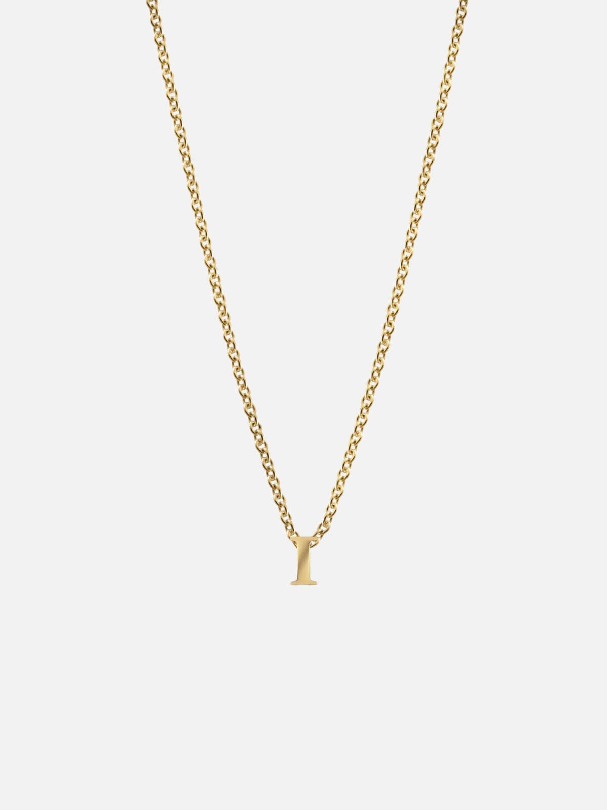 Bianko | Initial Pendant Necklace - I - Gold | Perlu