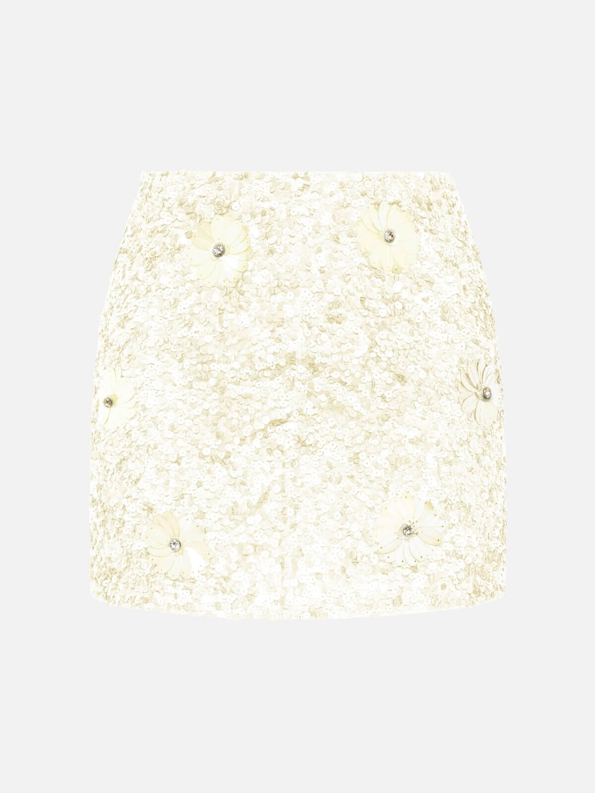 Isabelle Quinn | Alexis Sequin Mini Skirt - Nougat | Perlu