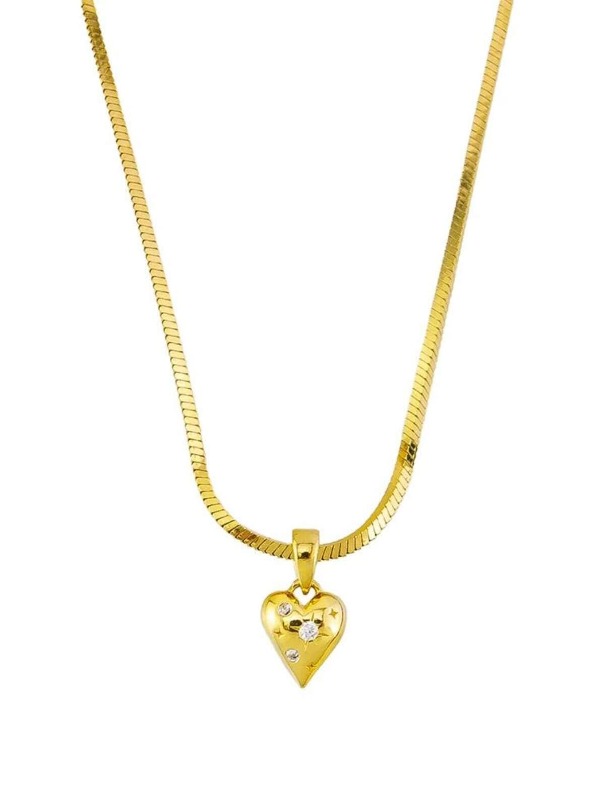 Jolie & Deen | Daphne Heart Necklace - Gold | Perlu