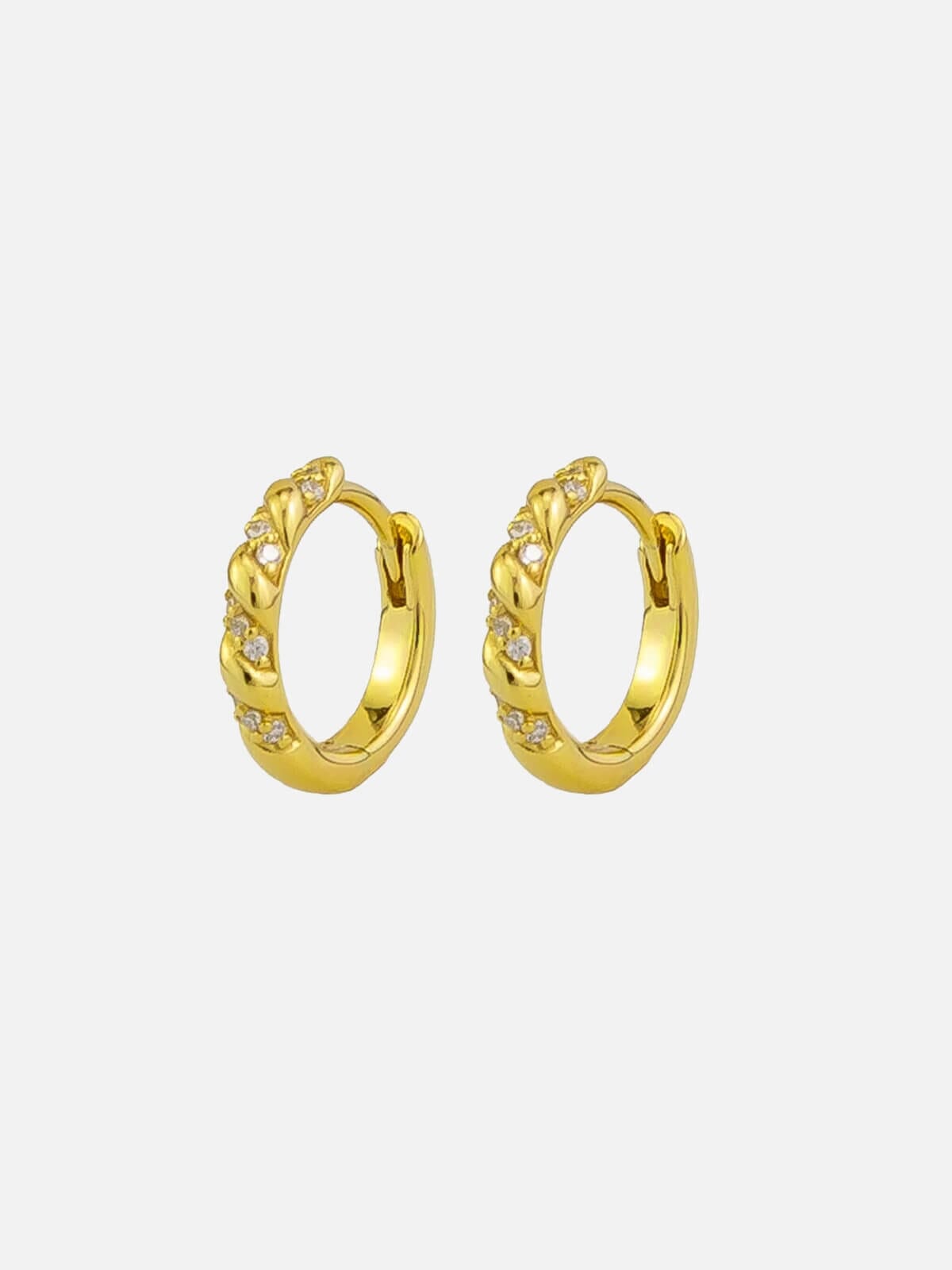 Patina Sleepers - Gold Earrings Jolie & Deen 
