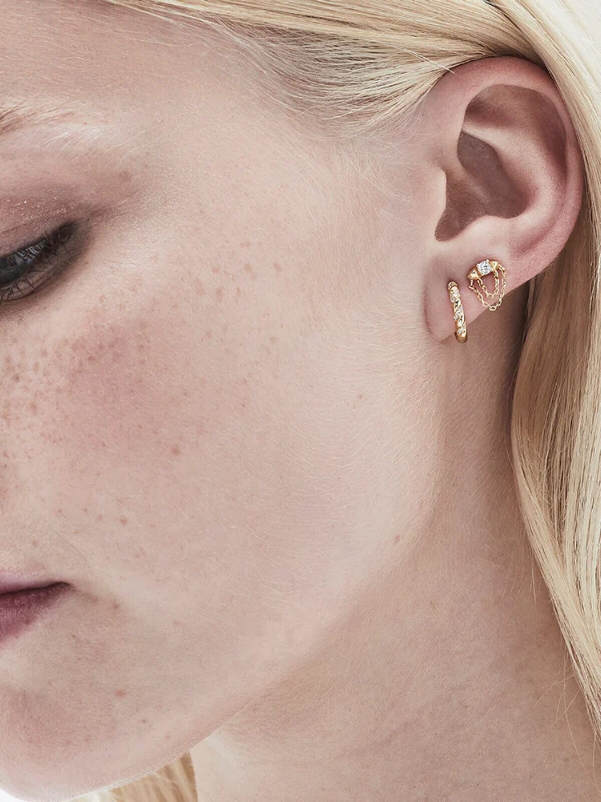 Patina Sleepers - Gold Earrings Jolie & Deen 