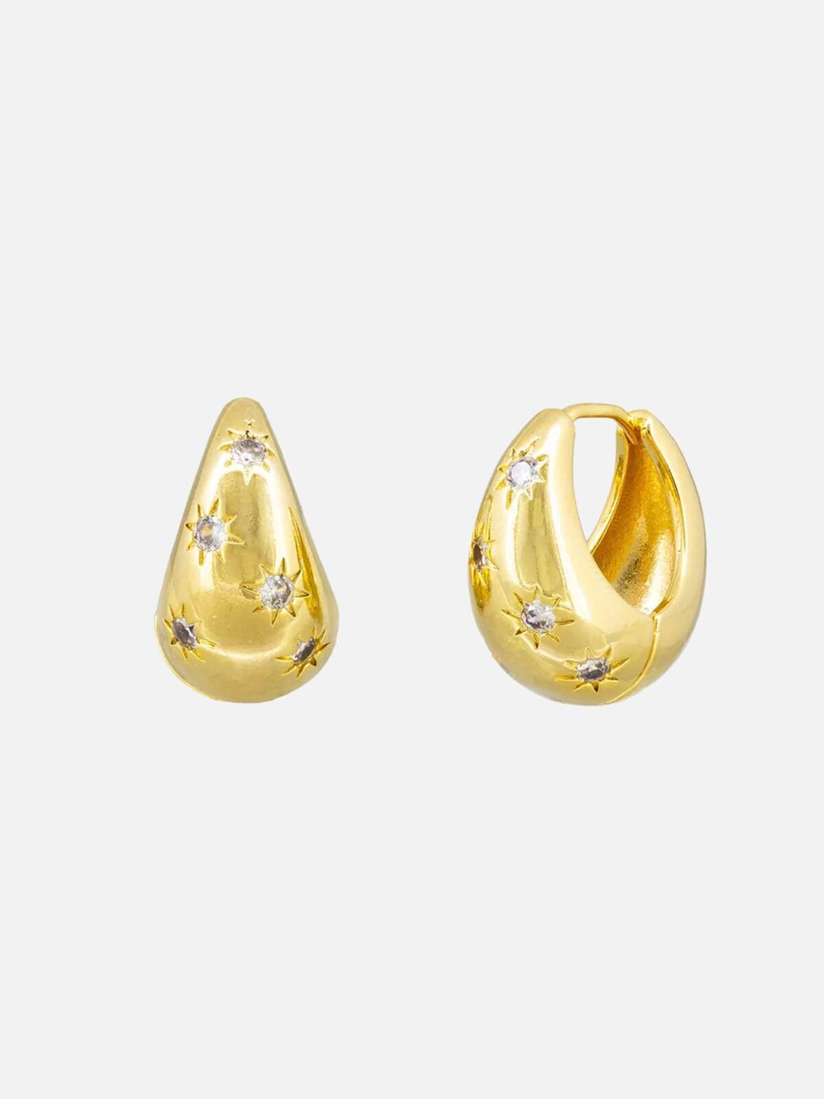 Roberta Hoops - Gold Earrings Jolie & Deen 