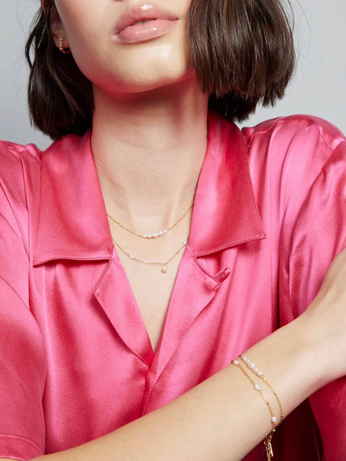 Stefania Pearl Bracelet Bracelets Jolie & Deen 