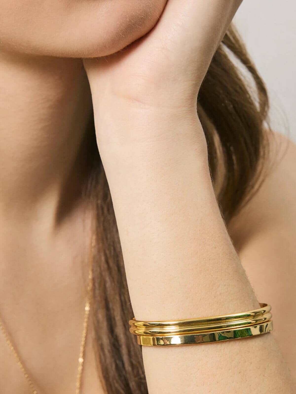 Winifred Cuff - Gold Bracelets Jolie & Deen 