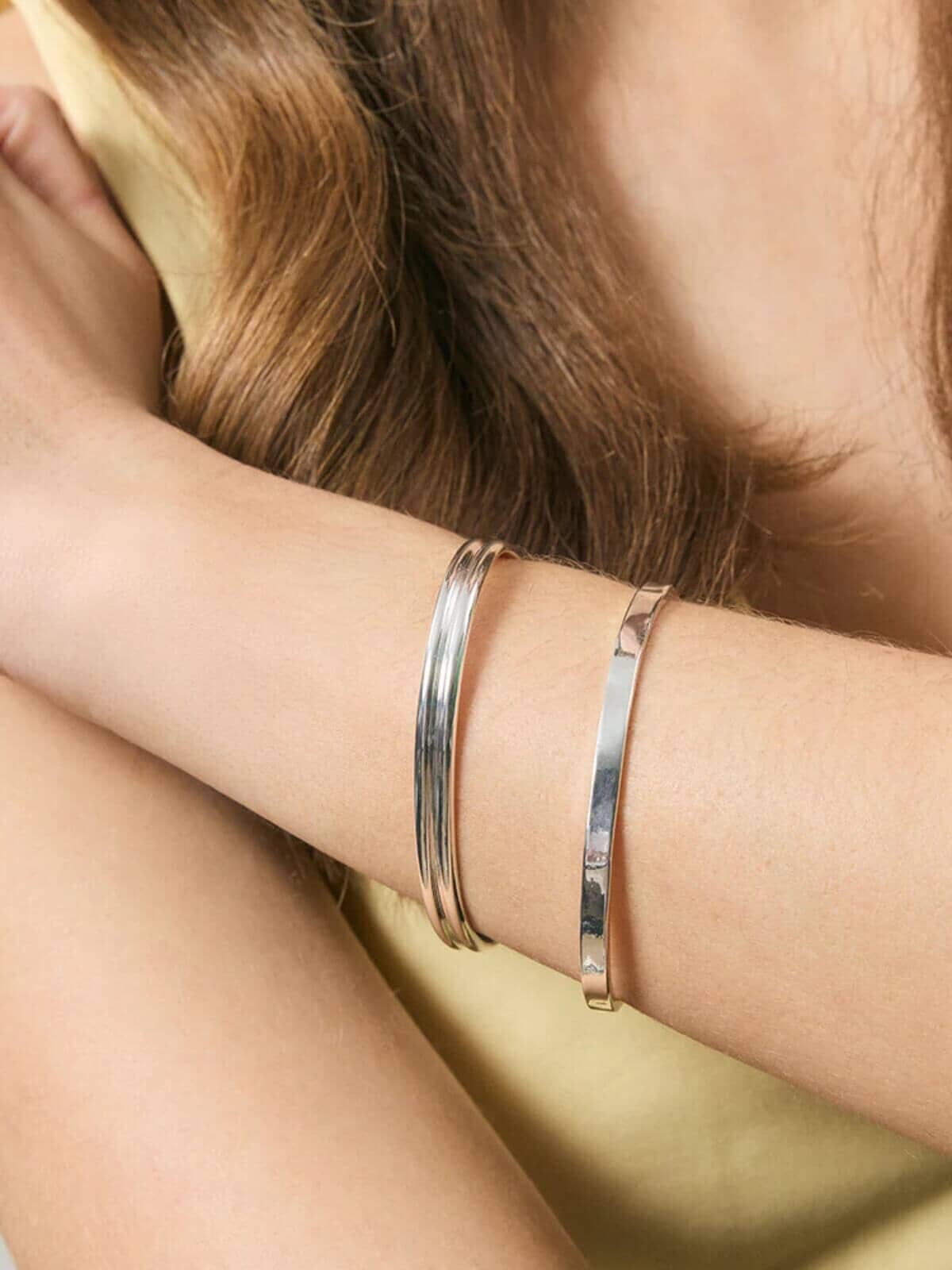 Jolie & Deen | Winifred Cuff - Silver | Perlu