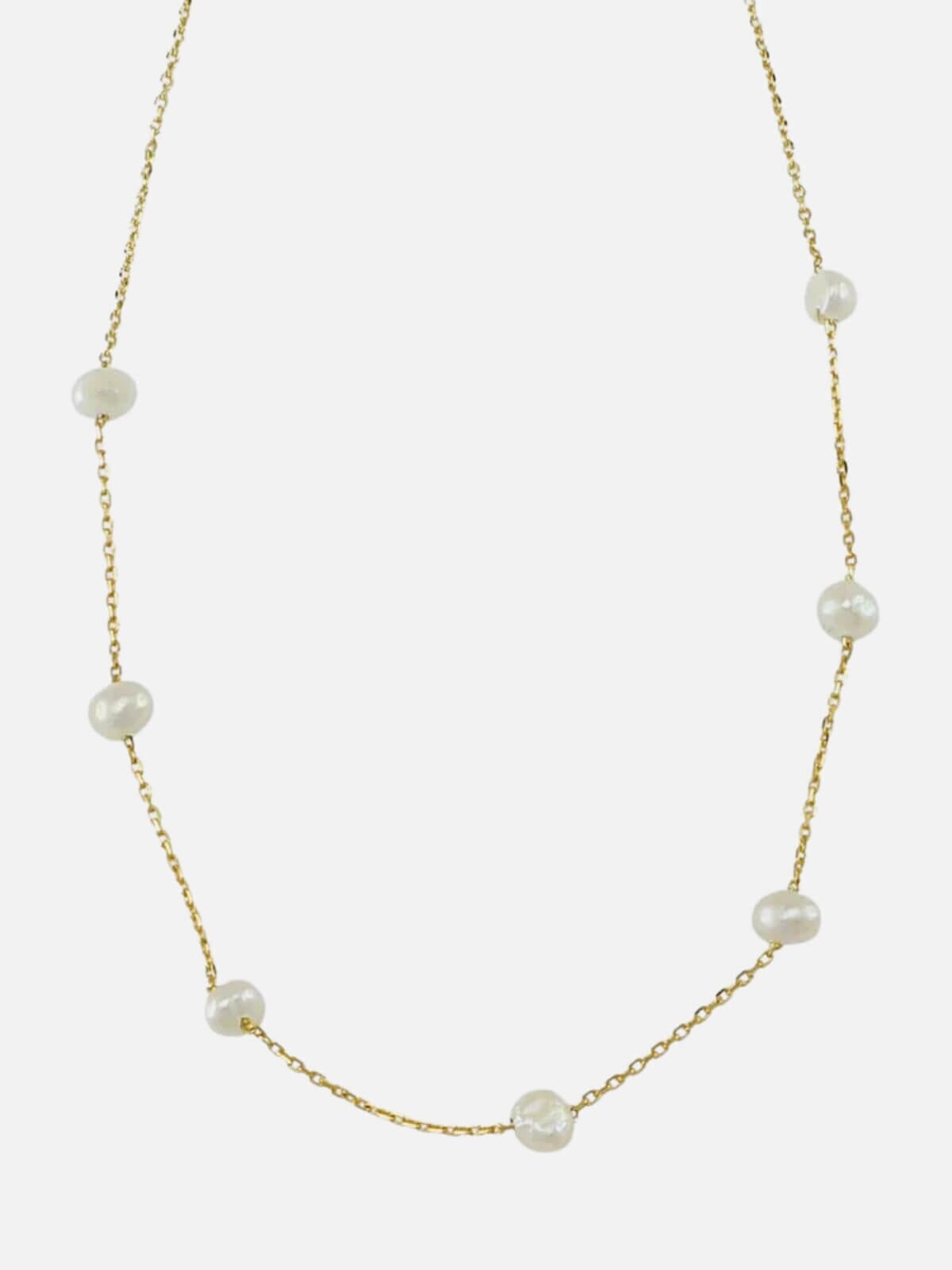 Freshwater Pearl Necklace - Gold Necklaces Jolie & Deen 
