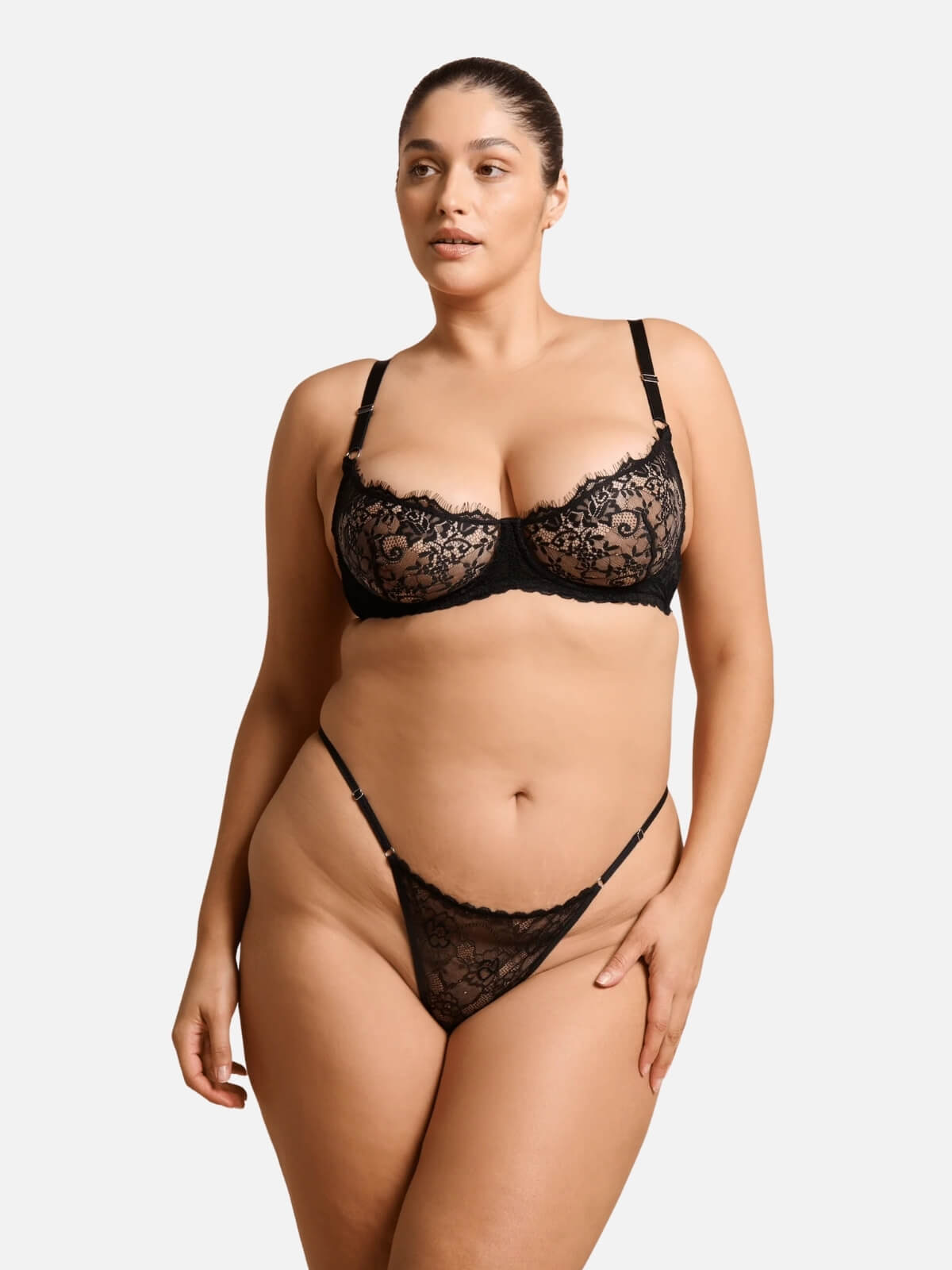 Maverick Underwire Lace Bra - Black