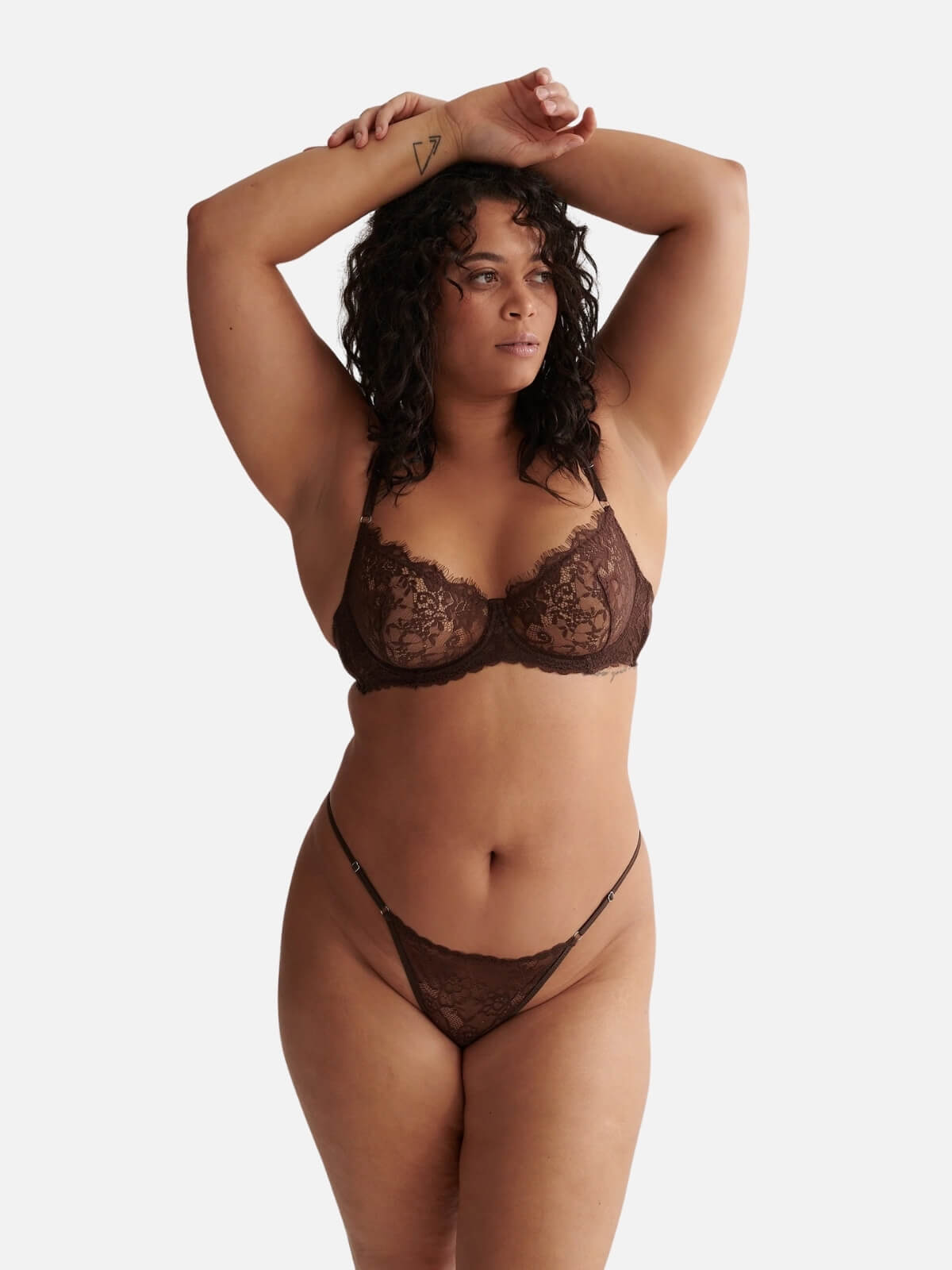 Maverick Underwire Lace Bra - Espresso