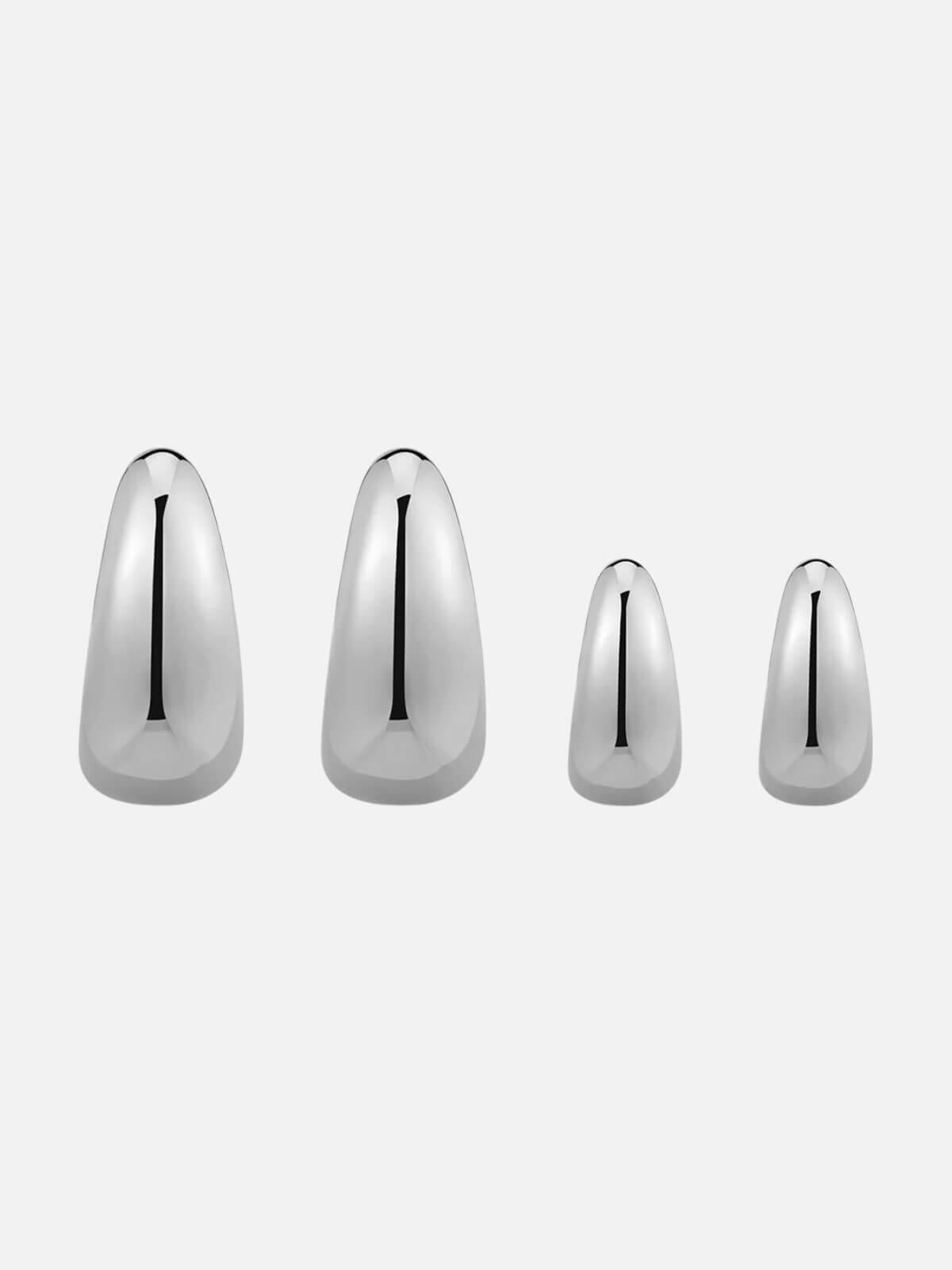 Luv AJ | The Classic Claw Hoops Set - Silver | Perlu