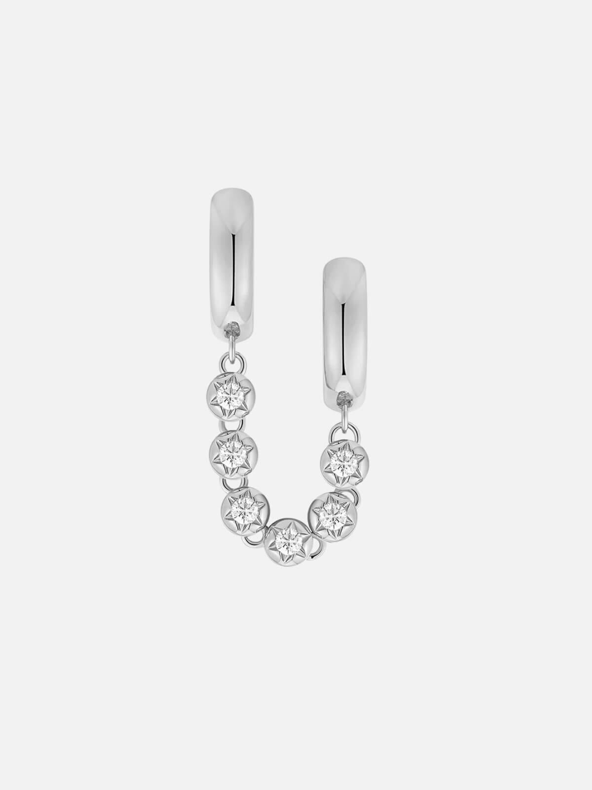 Luv AJ | The Rose Bud Double Hoops - Silver | Perlu