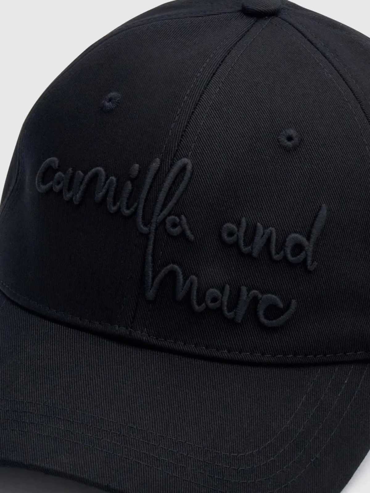 Maren Embroidered Cap - Black