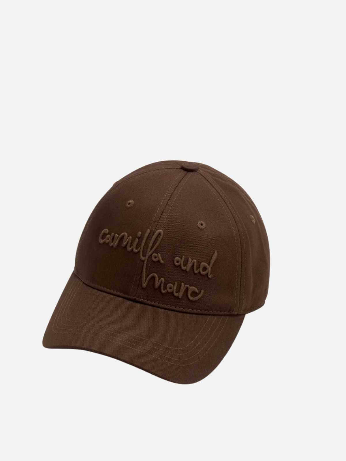 Maren Embroidered Cap - Chocolate