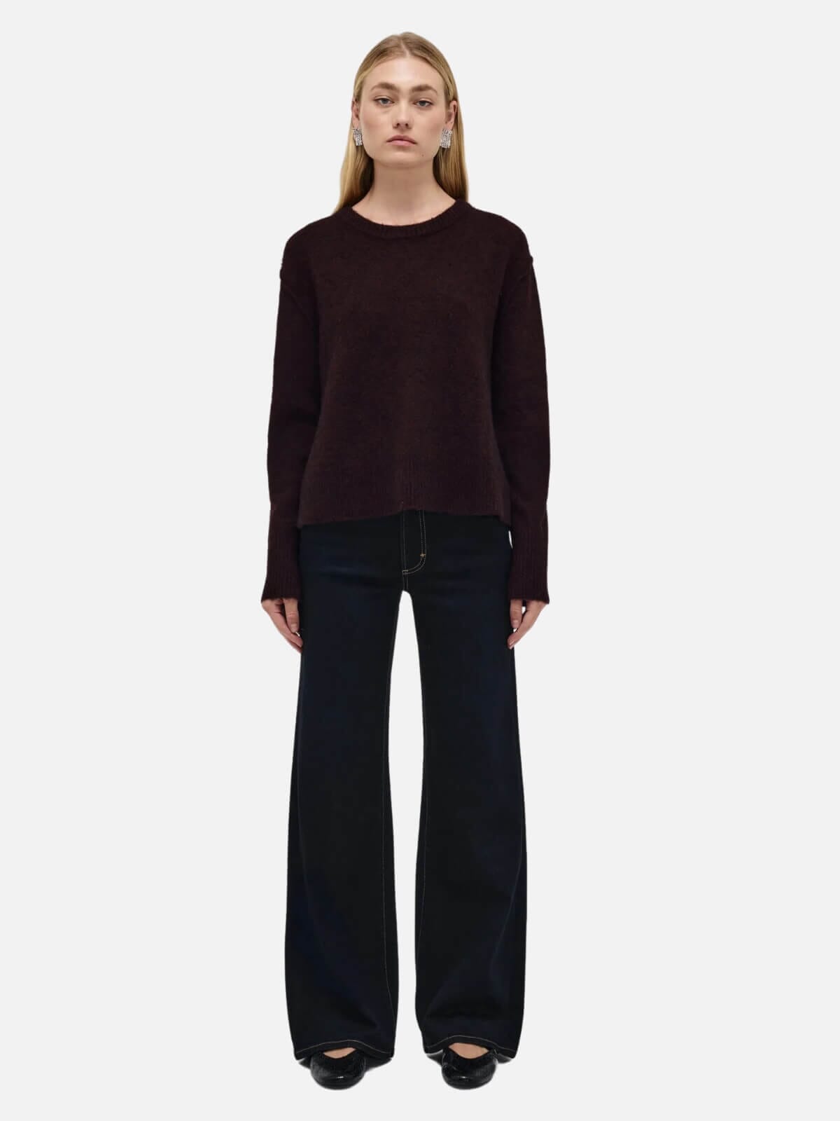 Neuw Denim | Alpaca Blend Crew - Pinot | Perlu
