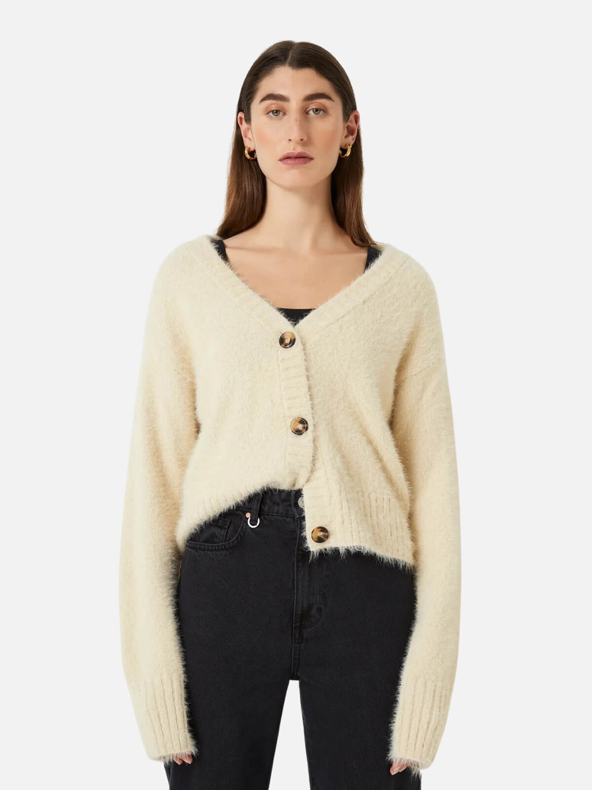 Kate Knit Cardigan - Bone