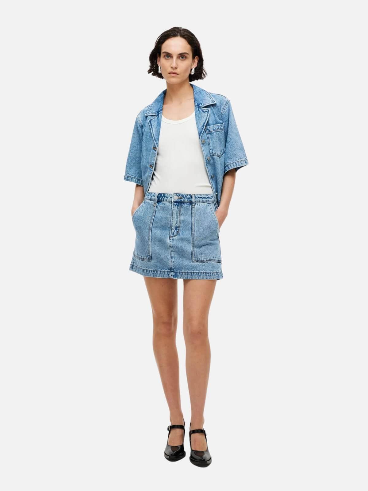 Mercer Mini Skirt - Radio Skirts Neuw Denim 