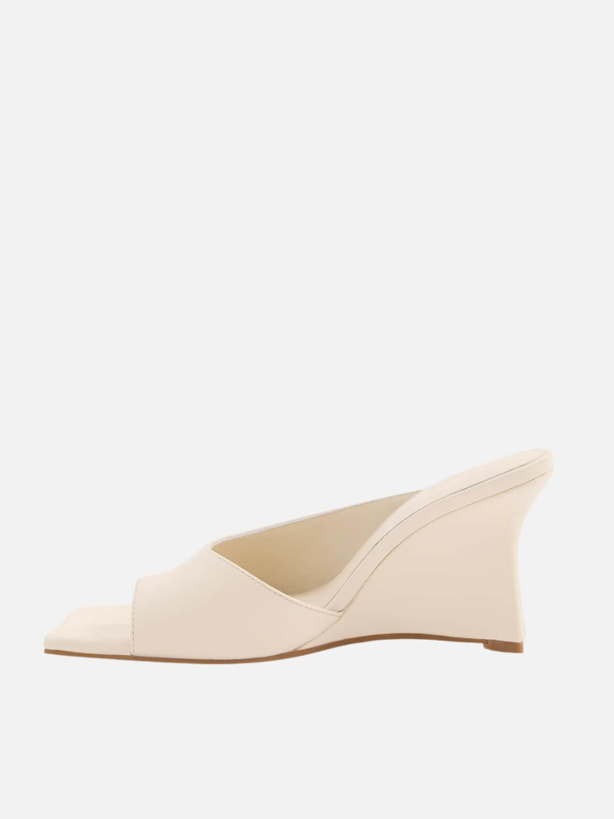 Shiva Leather Wedge - Ivory