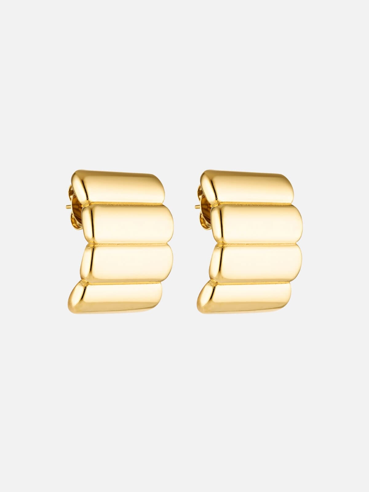 Ripple Earrings - Gold Earrings NOAH THE LABEL 