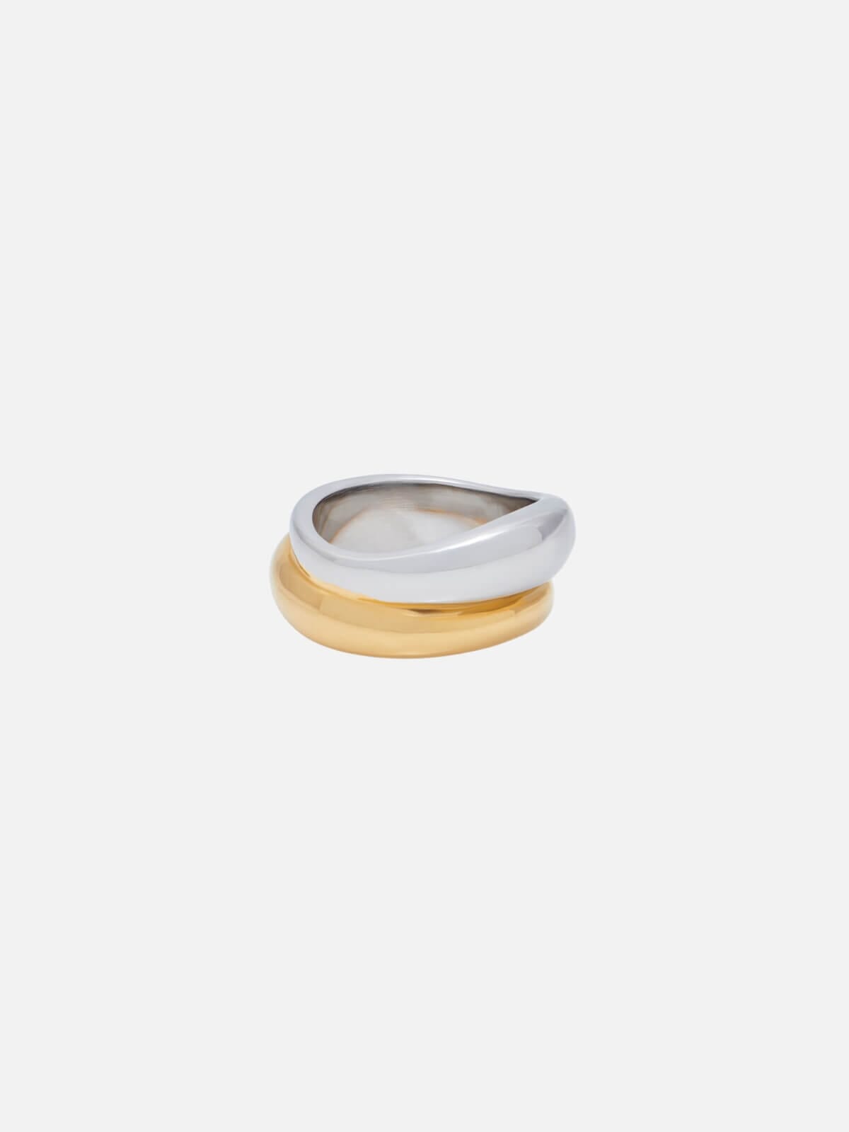 Two Toned Slant Ring Rings NOAH THE LABEL 