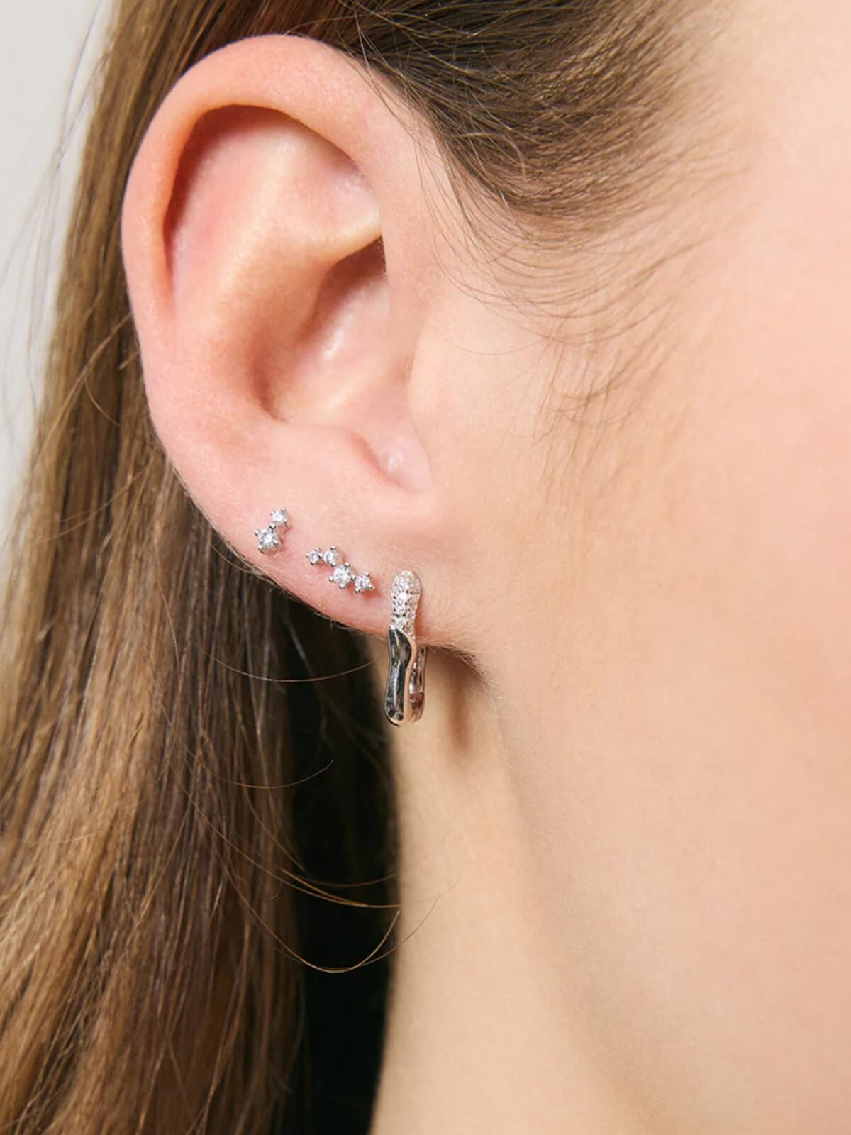 Odeya Cartilage Earrings - Silver