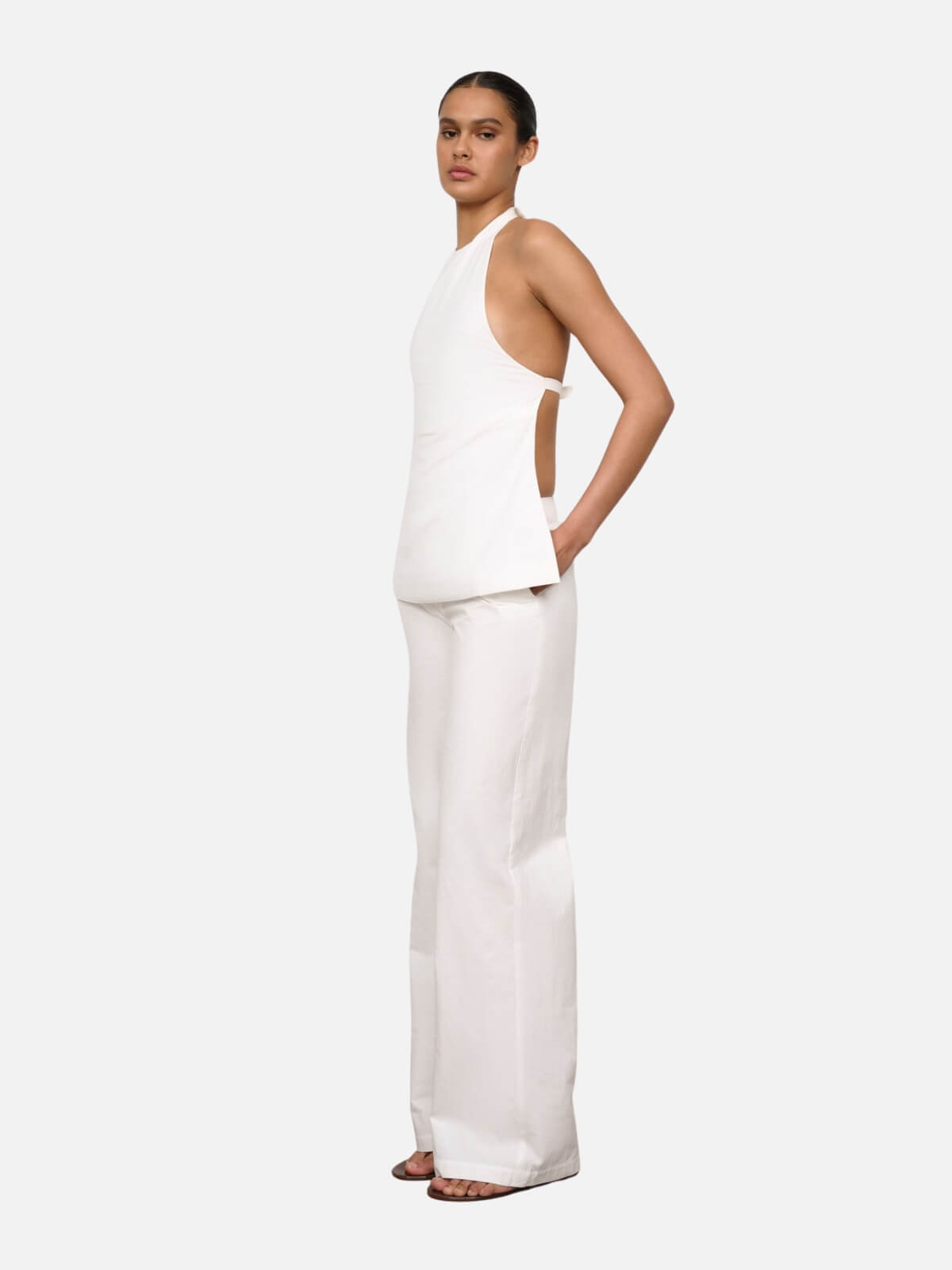 August Halter Top - White