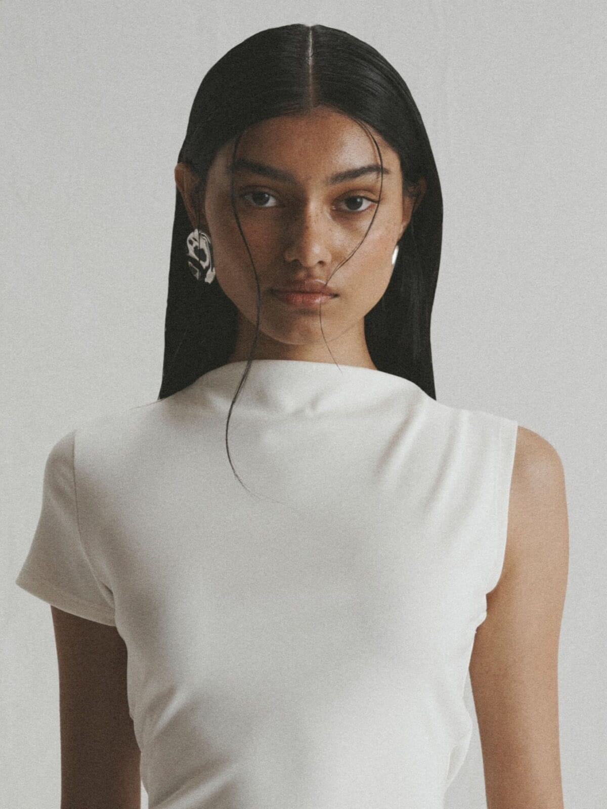 Ciera Asym Top - Chalk Tops One Of Others 