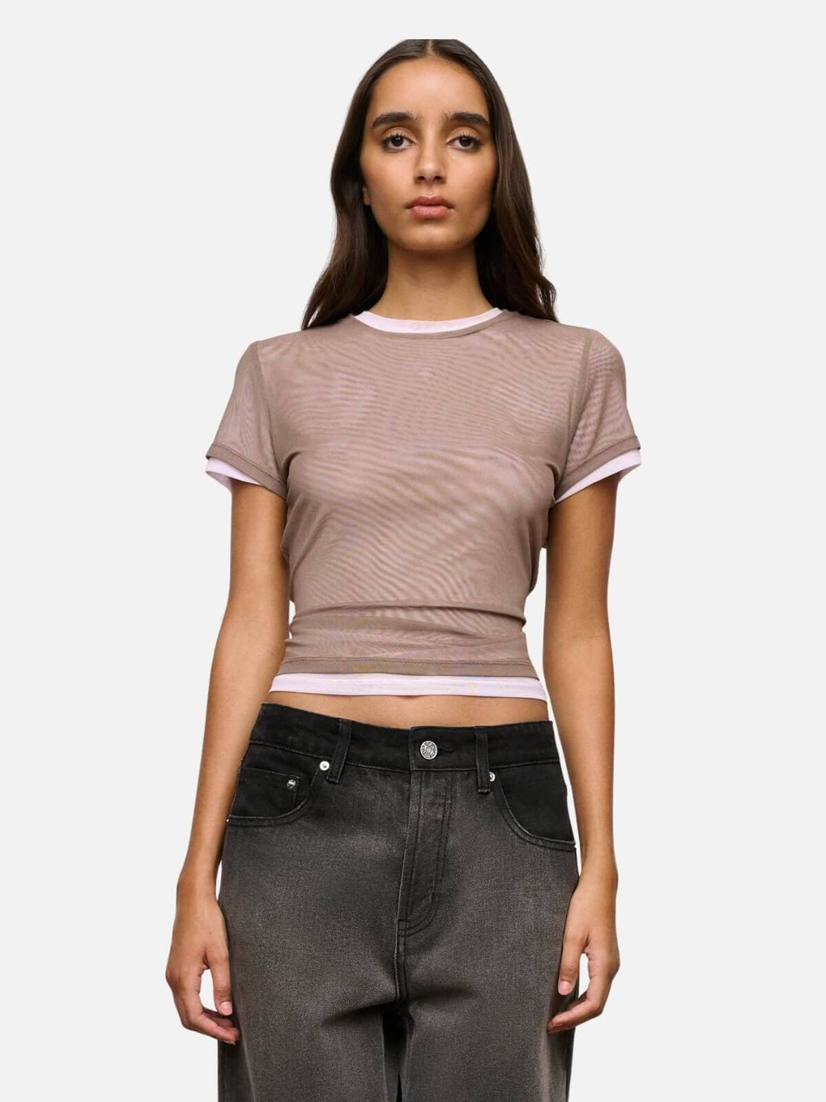 Ser Baby Tee - Musk/Mushroom Tops One Of Others 