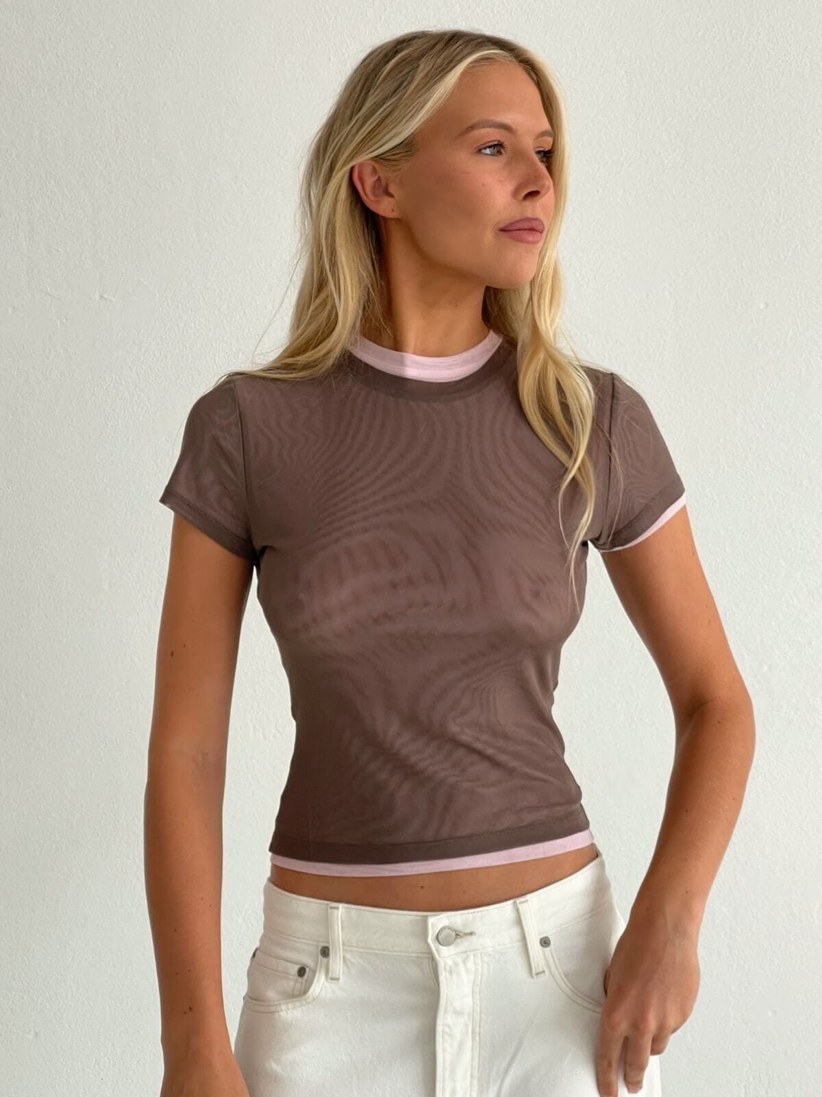 Ser Baby Tee - Musk/Mushroom Tops One Of Others 