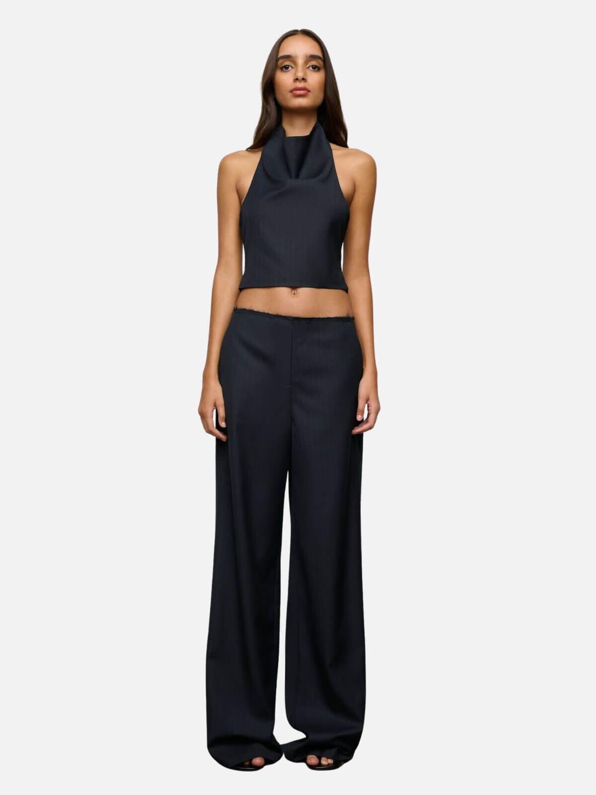 One Of Others | Vela Top - Navy Pinstripe | Perlu
