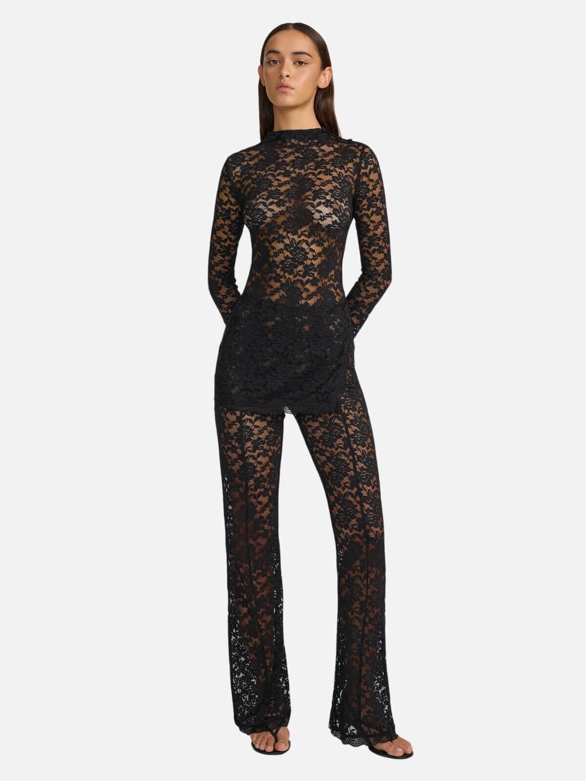 Clive Lace Top - Black Tops Ownley 
