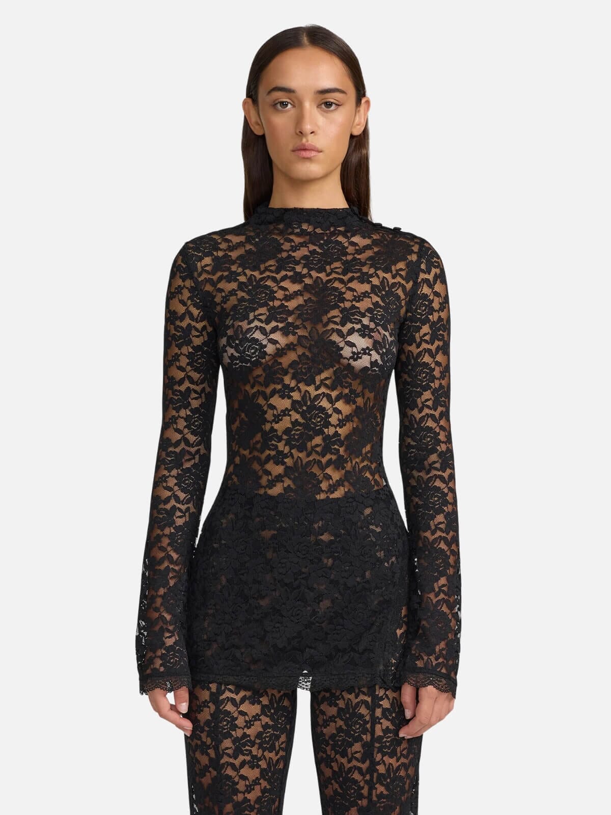 Clive Lace Top - Black Tops Ownley 