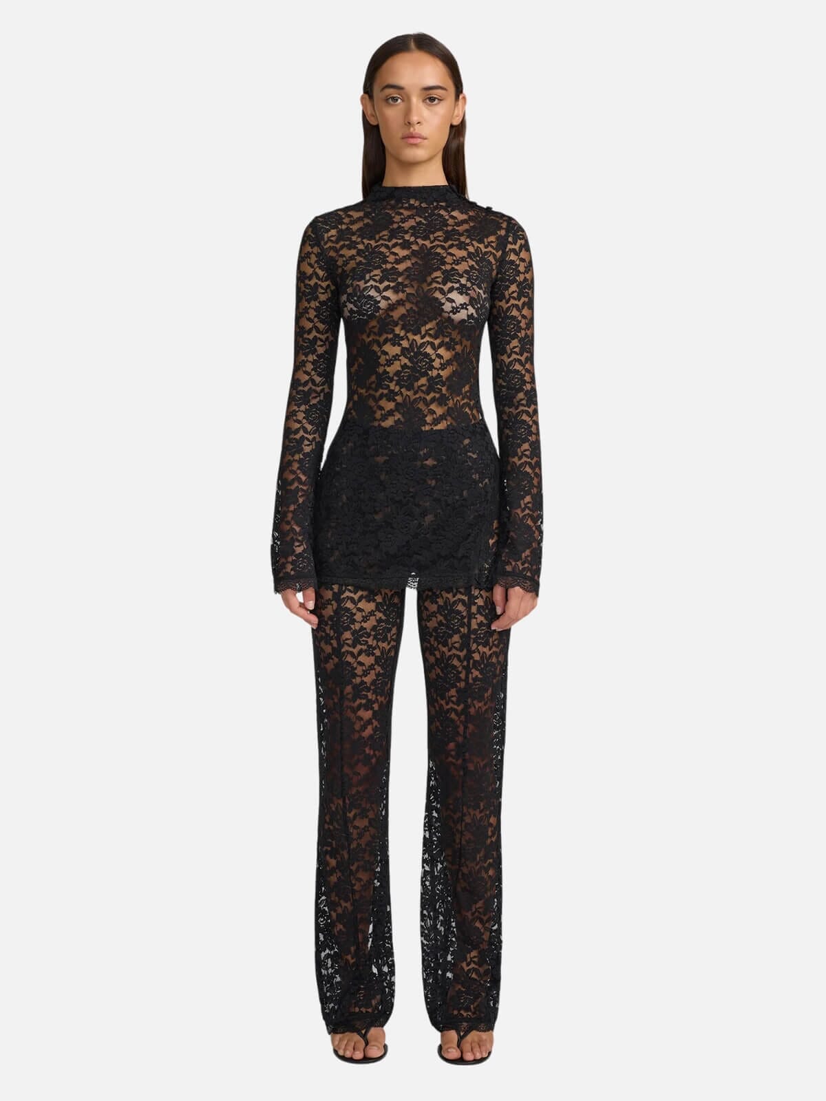 Evangeline Lace Pant - Black Pants Ownley 