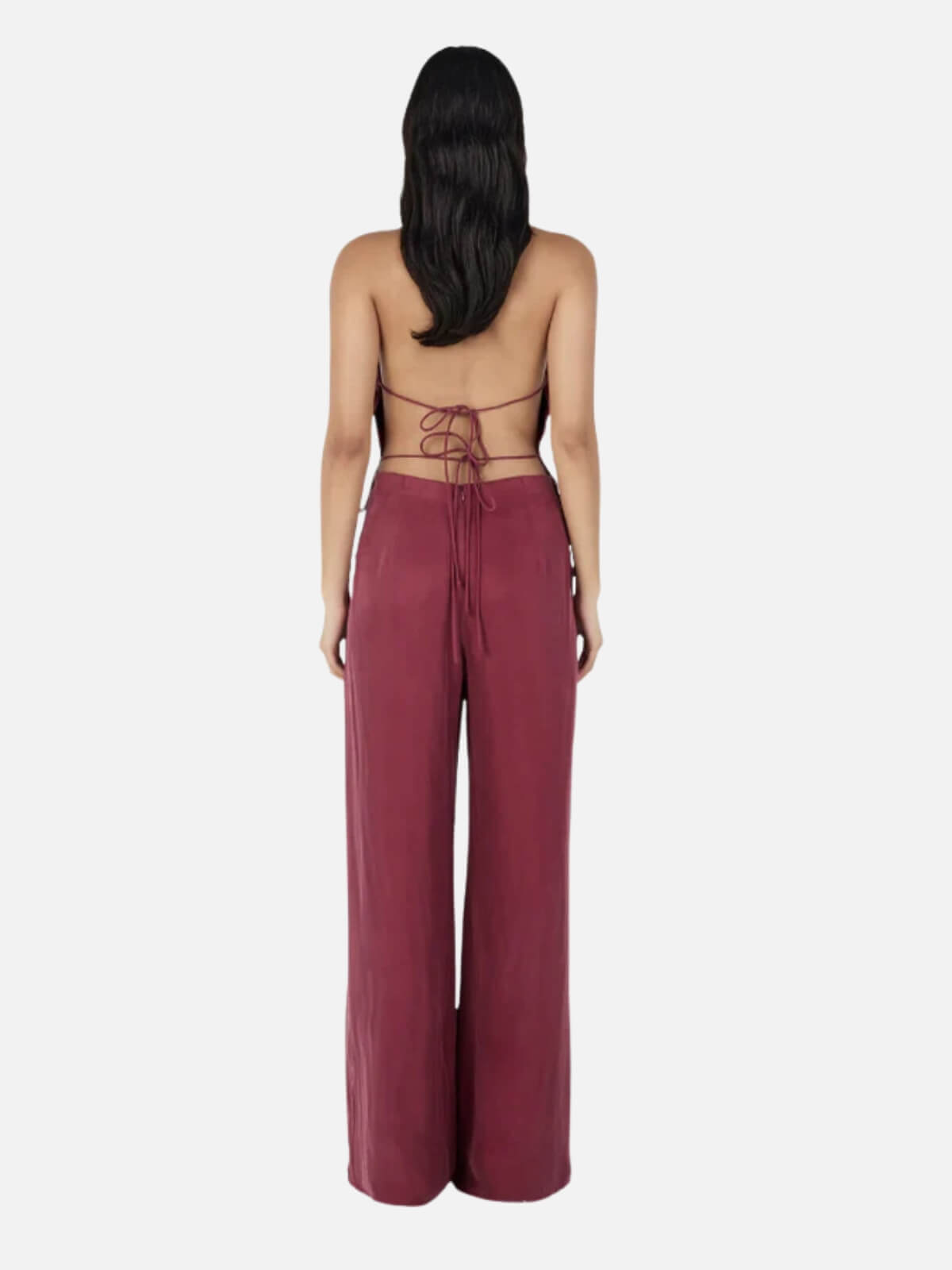 Iris Halter Top - Burgundy