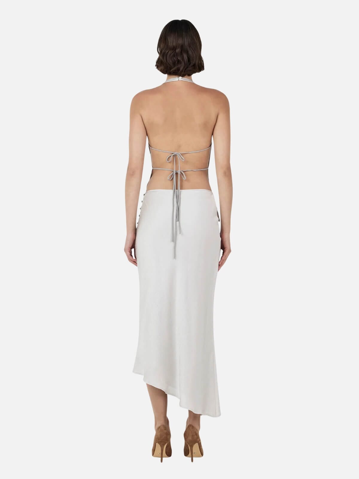 Ownley | Iris Halter Top - Silver | Perlu