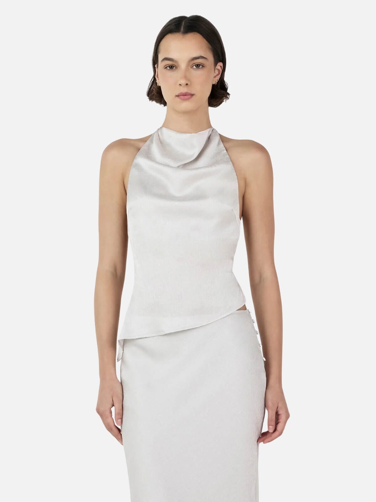 Ownley | Iris Halter Top - Silver | Perlu