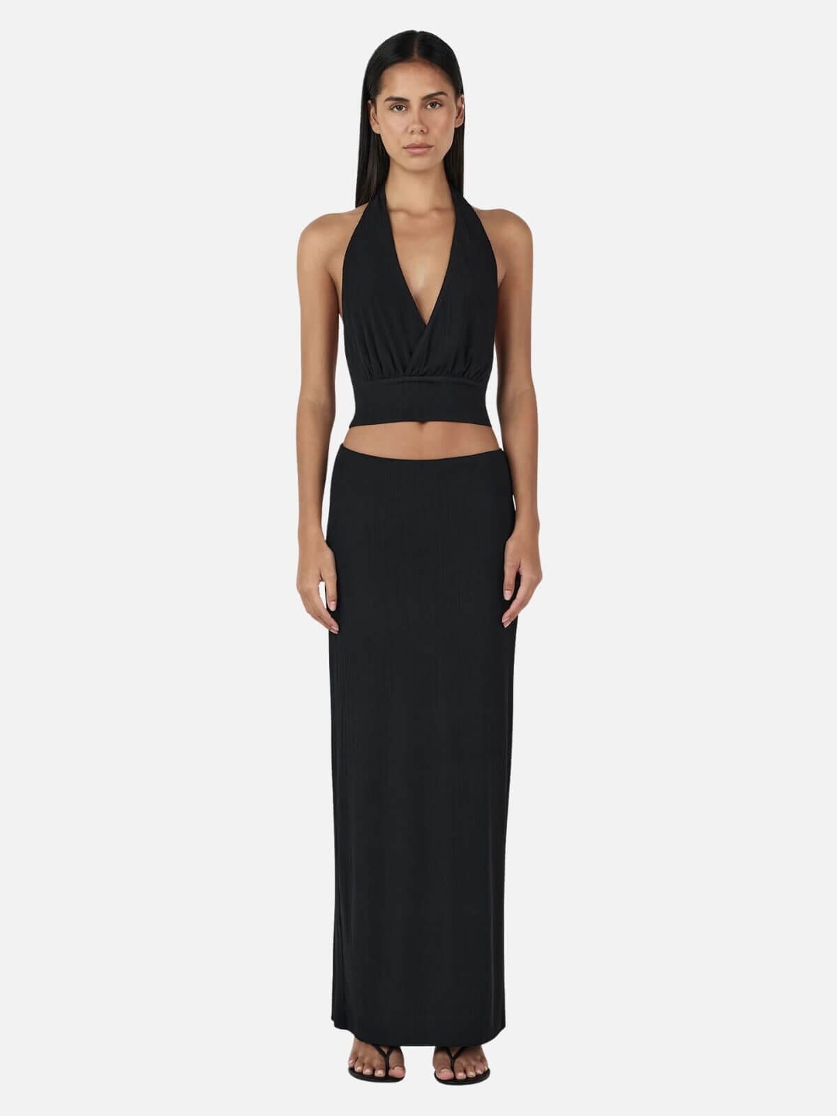 Kiana Halter Top - Black Tops Ownley 