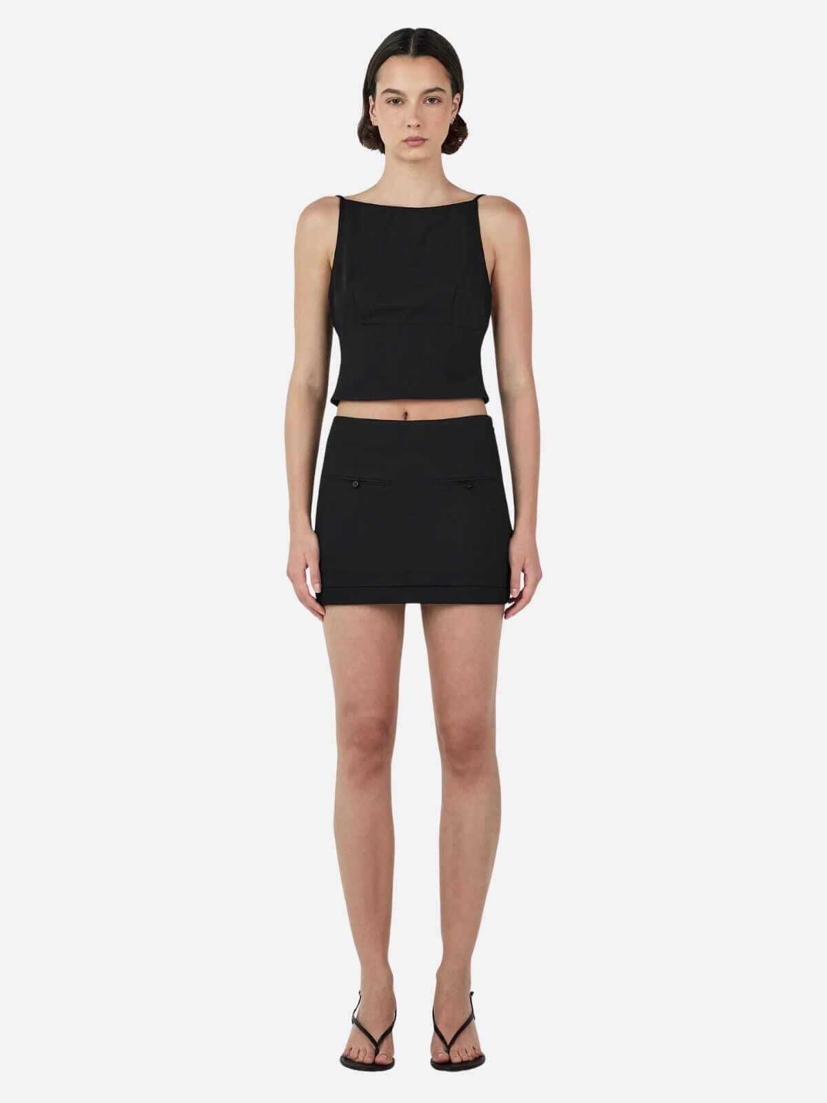 Ownley | Leah Backless Top - Black | Perlu