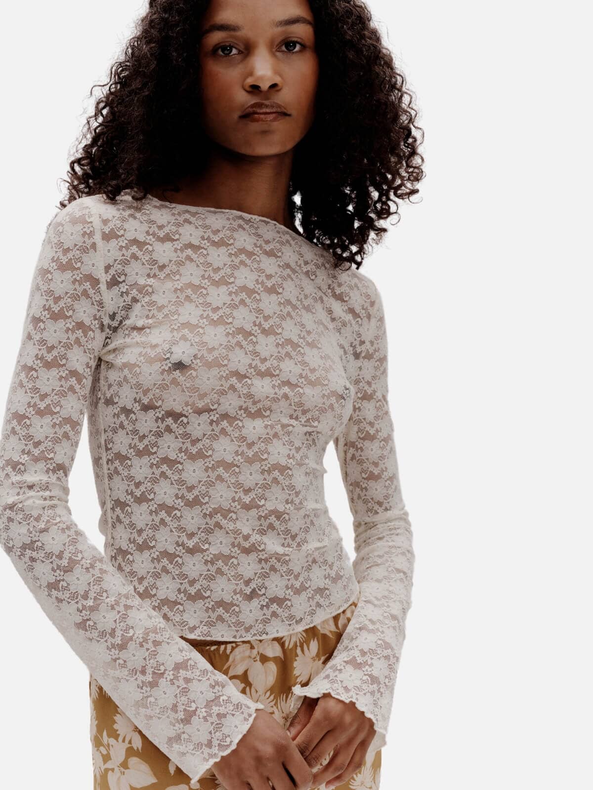 Ownley | Maggie Lace Top - Ivory Lace | Perlu