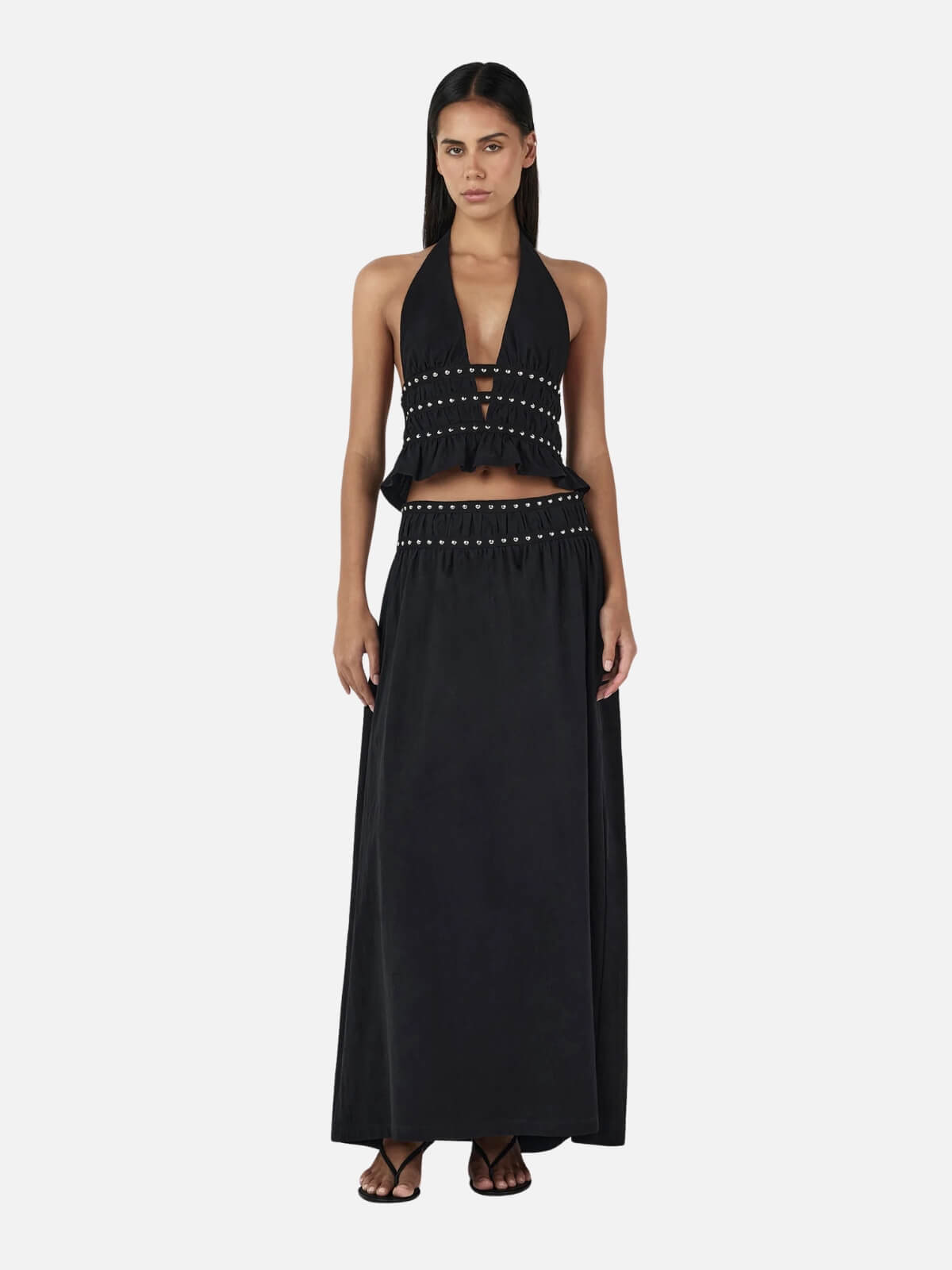 Mavis Studded Top - Black