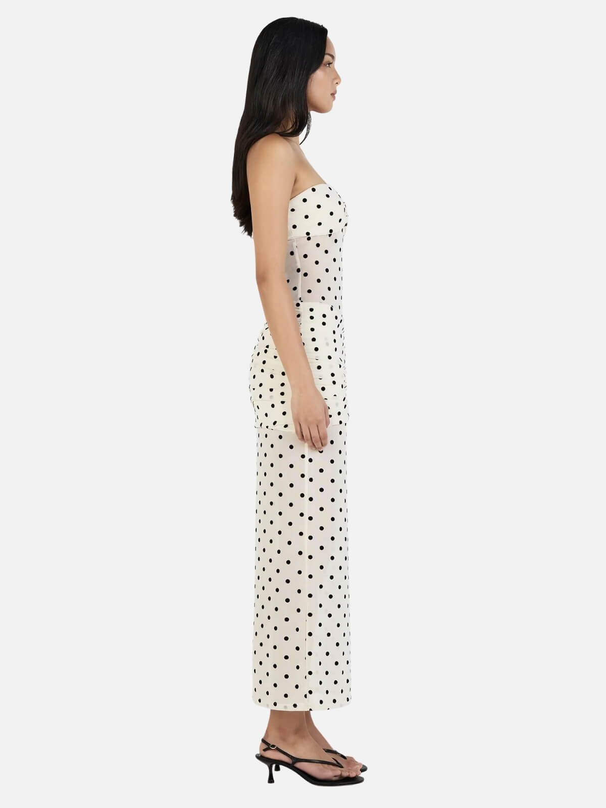 Vanessa Maxi Dress - Cream Polka