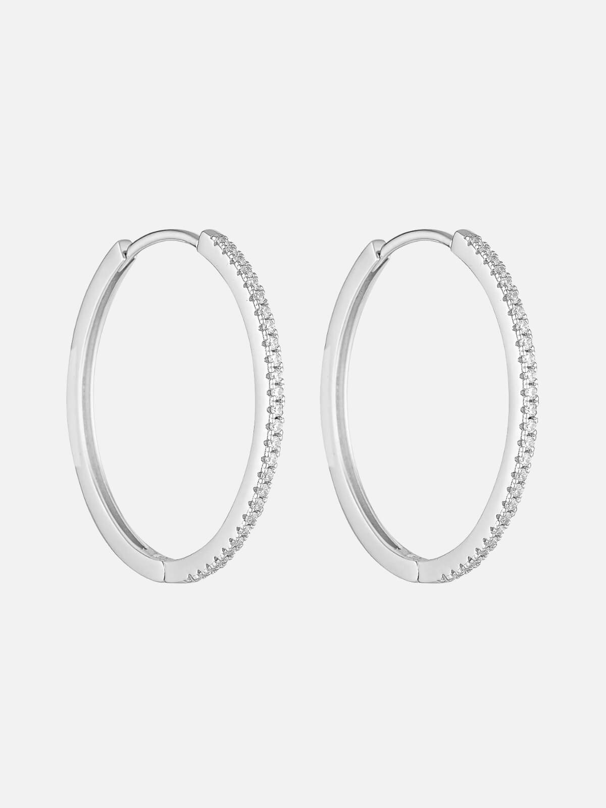 Angel Hoops - Silver 30mm